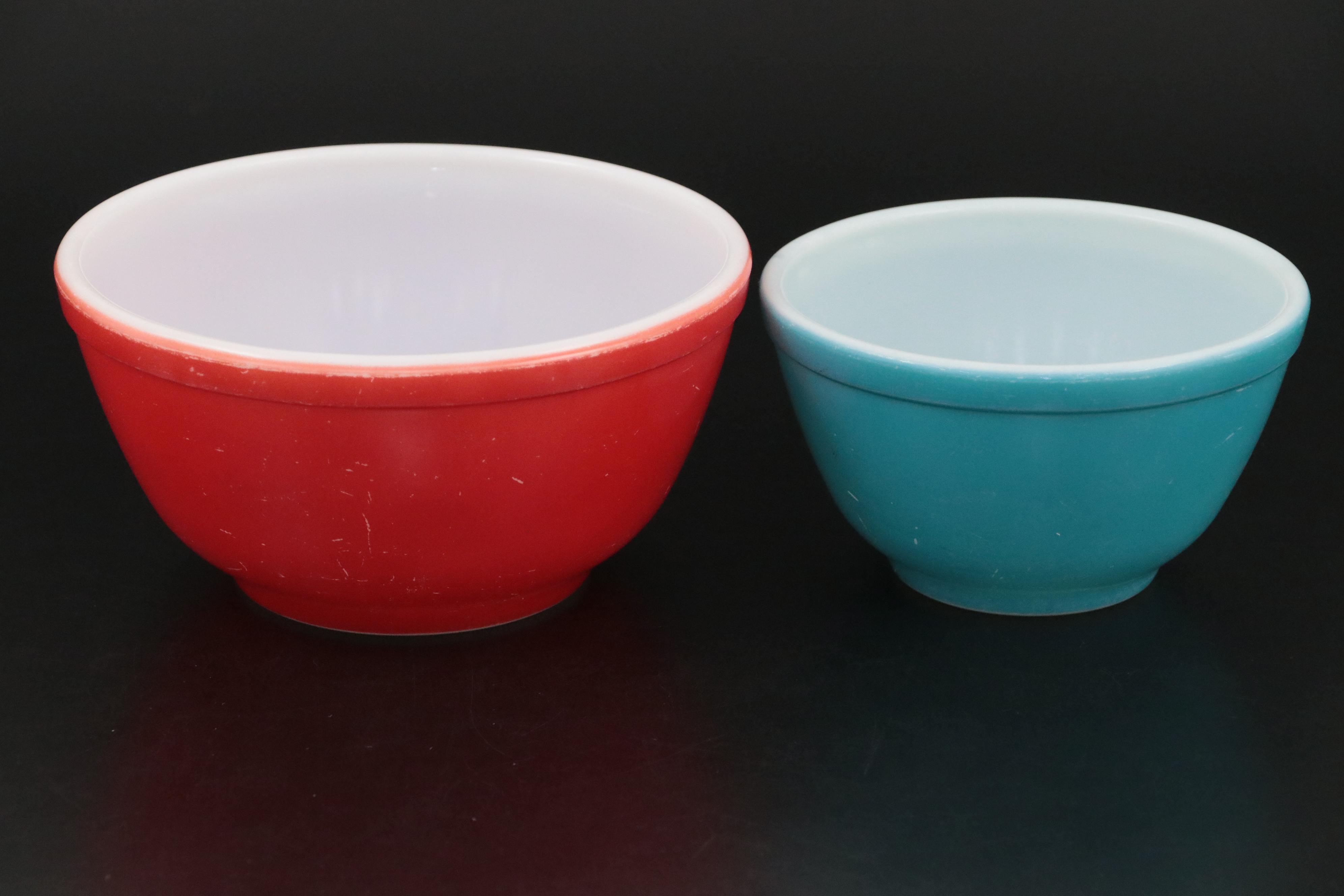 Pyrex "Primary Colors" Graduated Glass Mixing Bowls