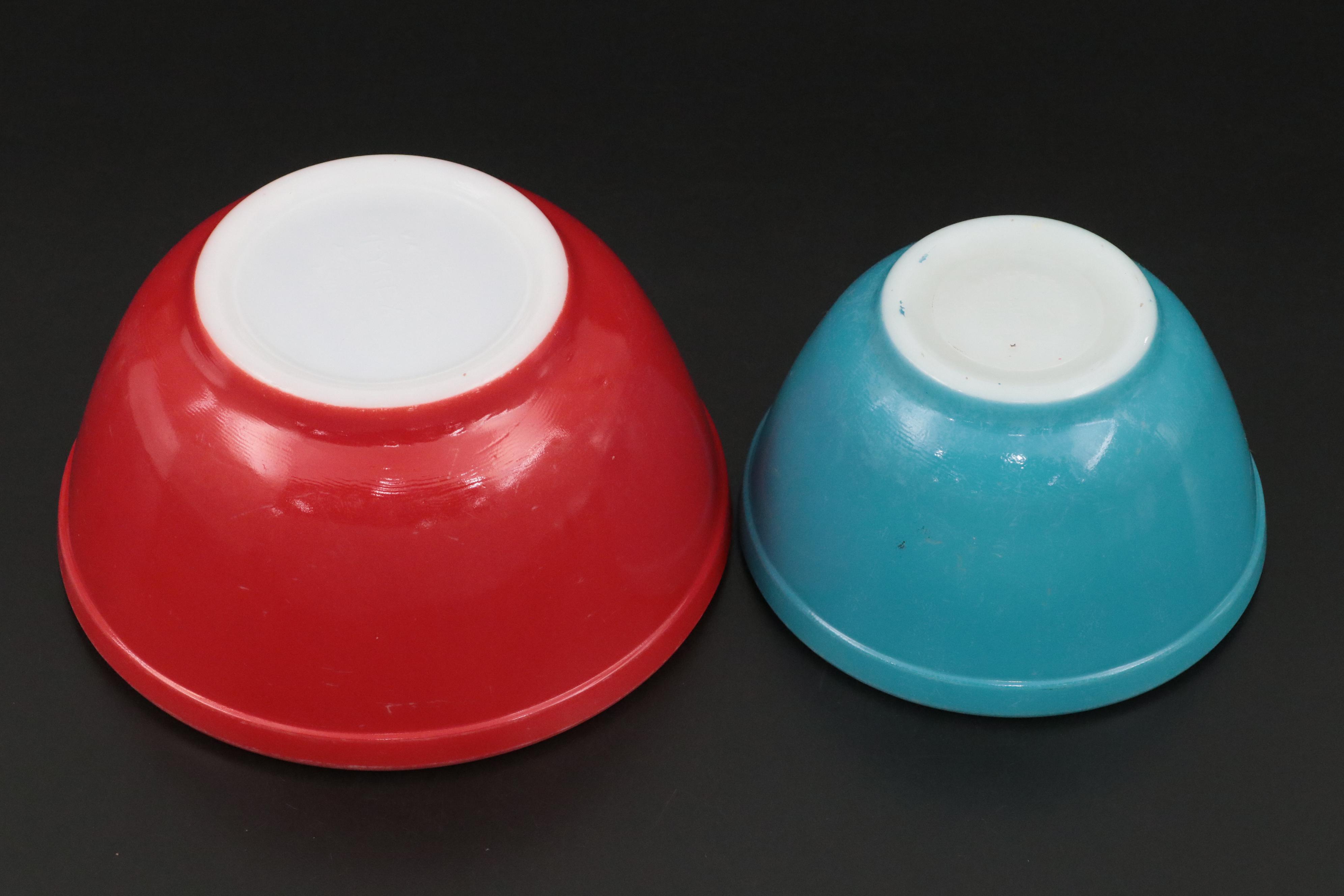Pyrex "Primary Colors" Graduated Glass Mixing Bowls