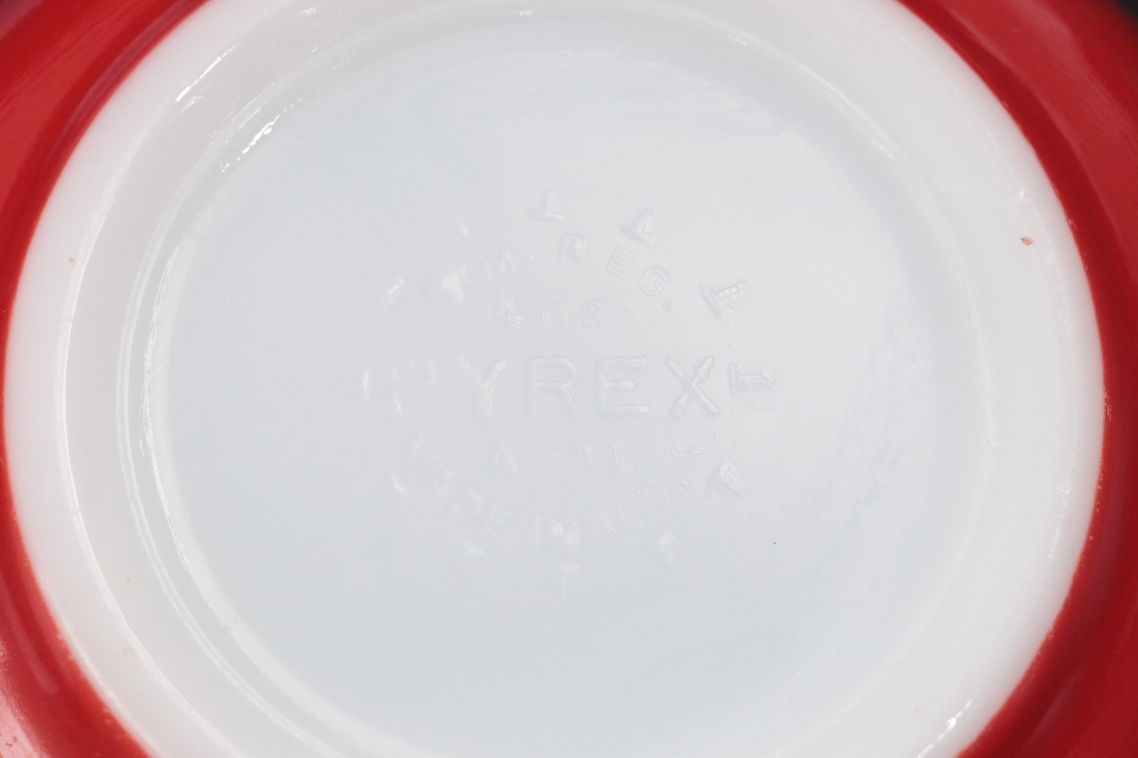 Pyrex "Primary Colors" Graduated Glass Mixing Bowls