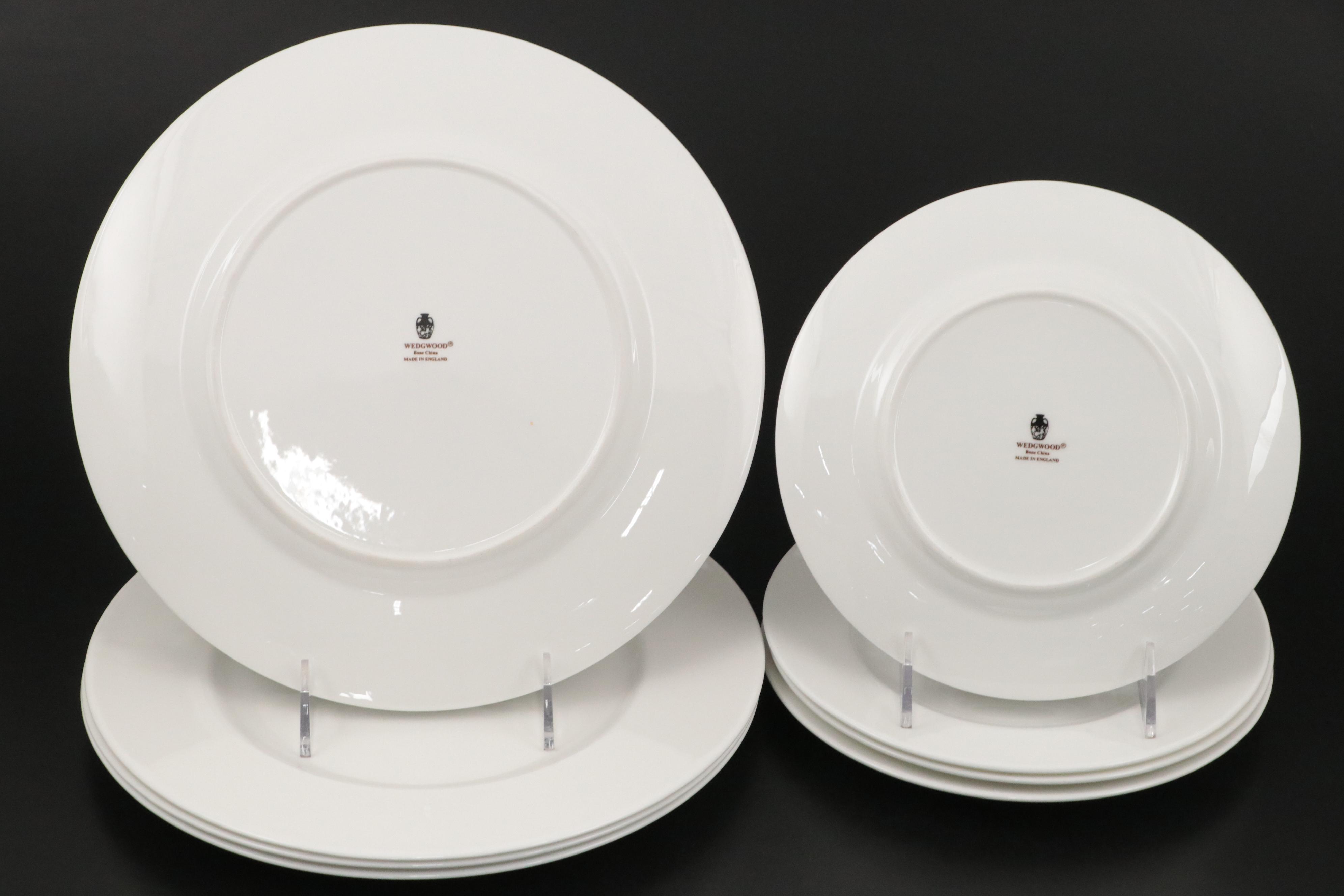 Wedgwood "Wedgwood White" Bone China Dinner Plate, Salad Plates, and More