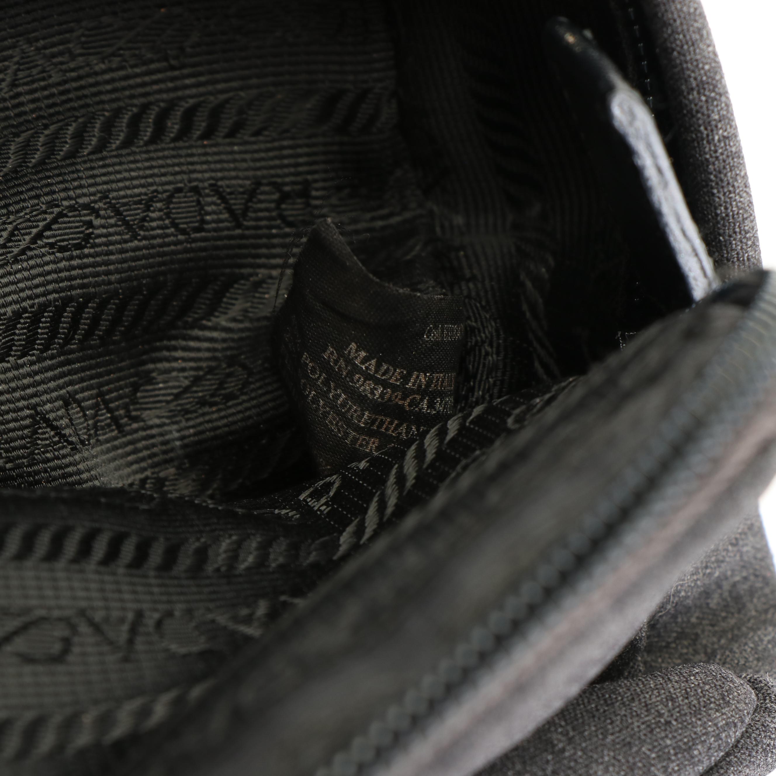 Prada Accessories Pouch in Gray Nylon Fabric