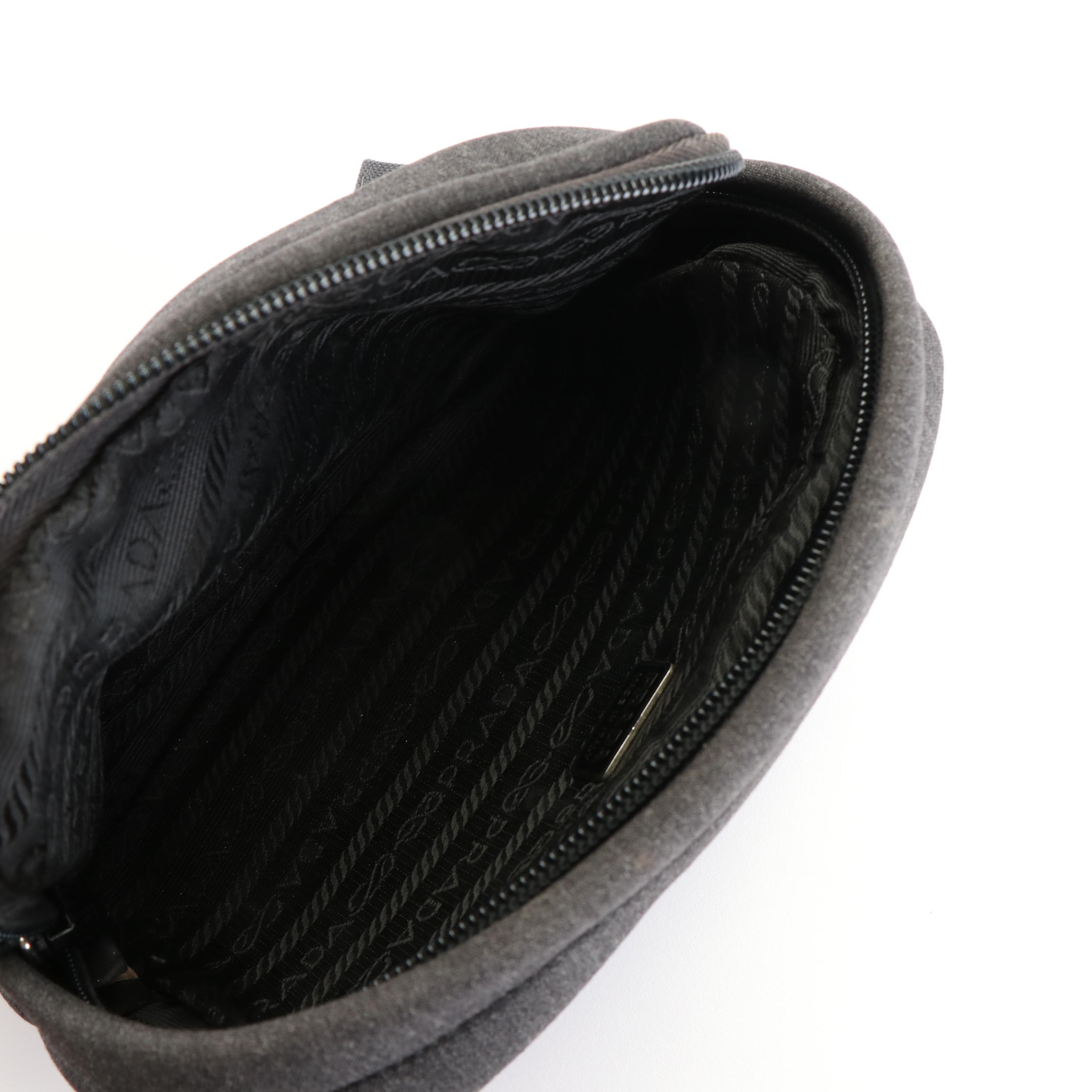Prada Accessories Pouch in Gray Nylon Fabric