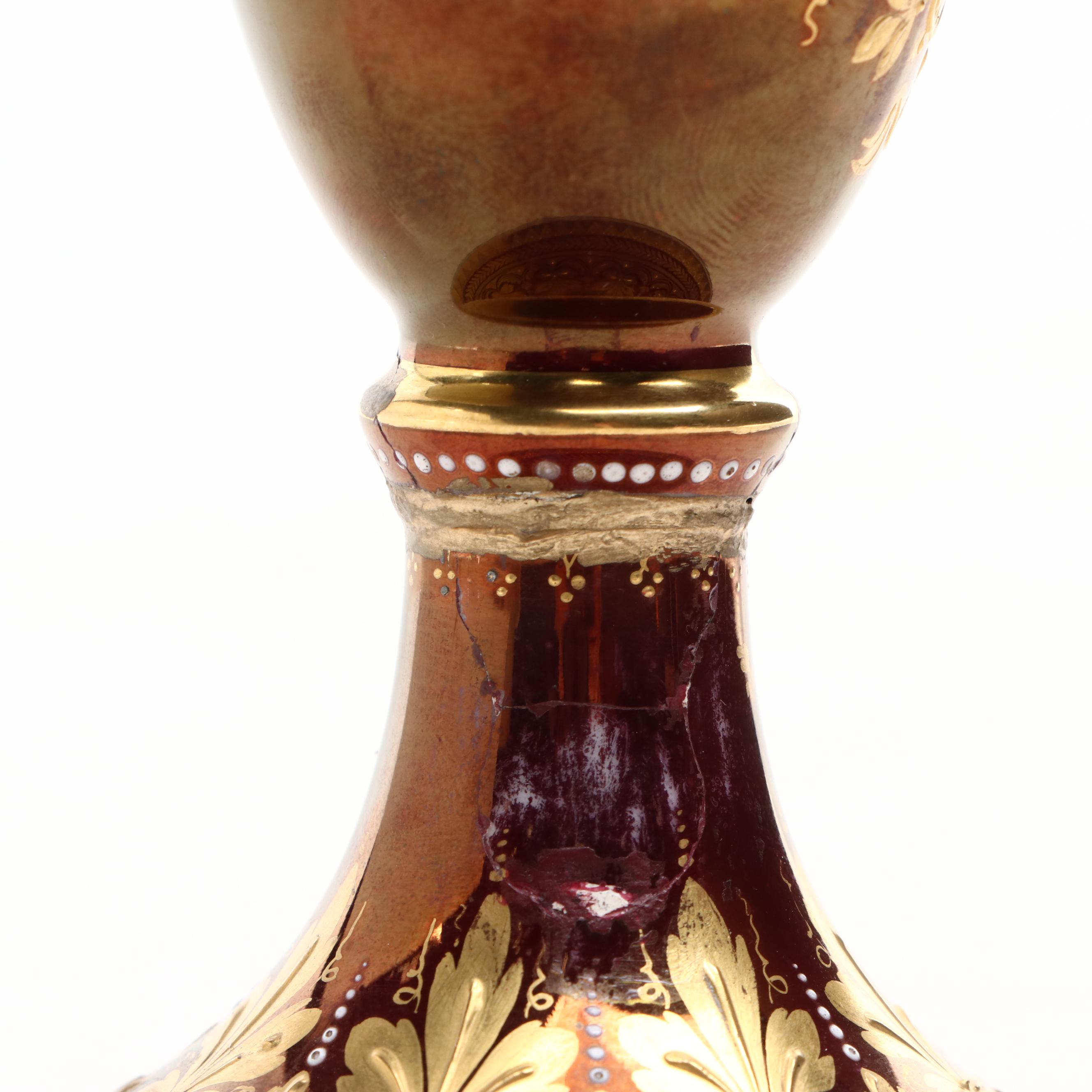 Royal Vienna Style Hand-Painted Portrait Vase, Late 19th/ Early 20th Century
