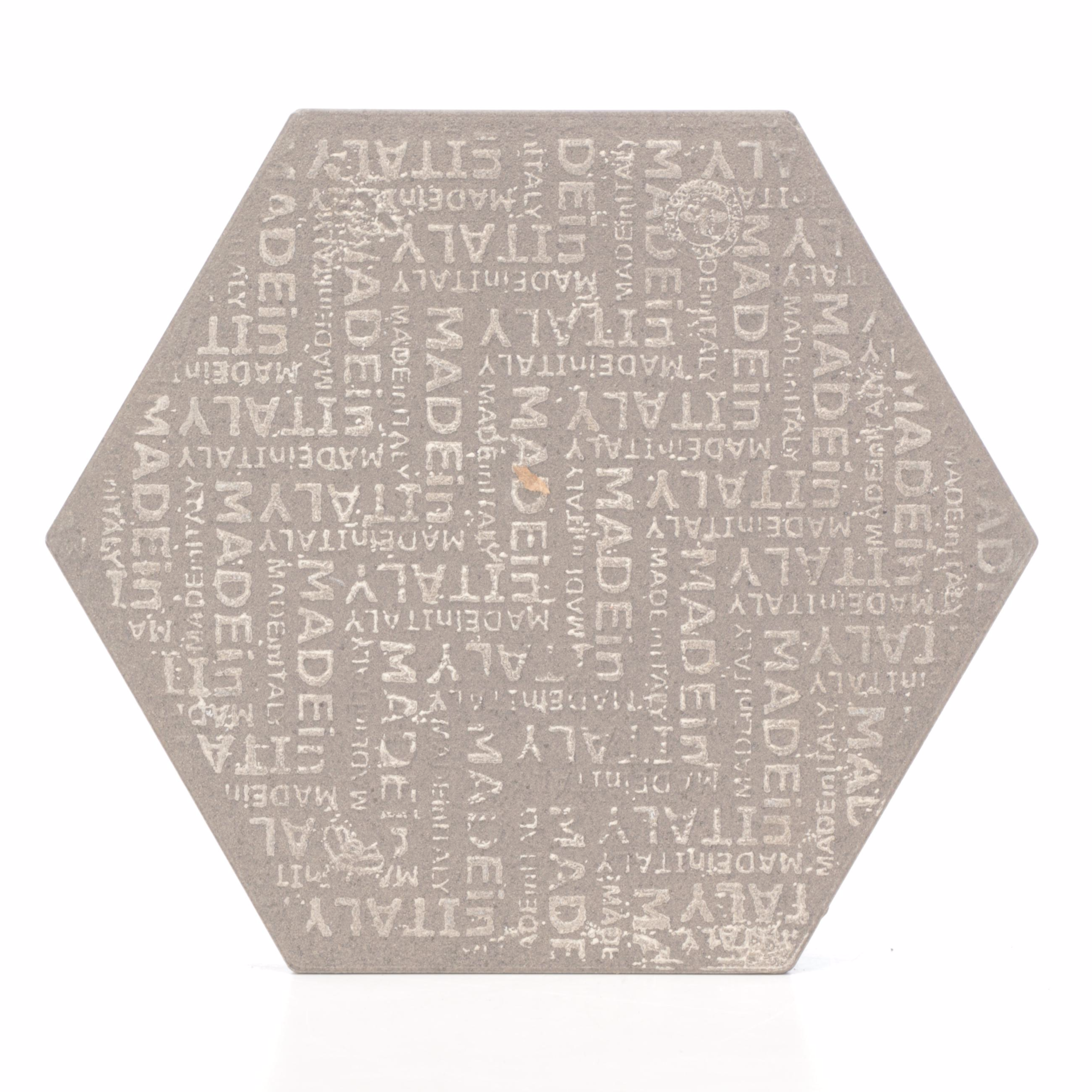 Italian Ceramic Hexagon Flooring Tiles in Three Colors