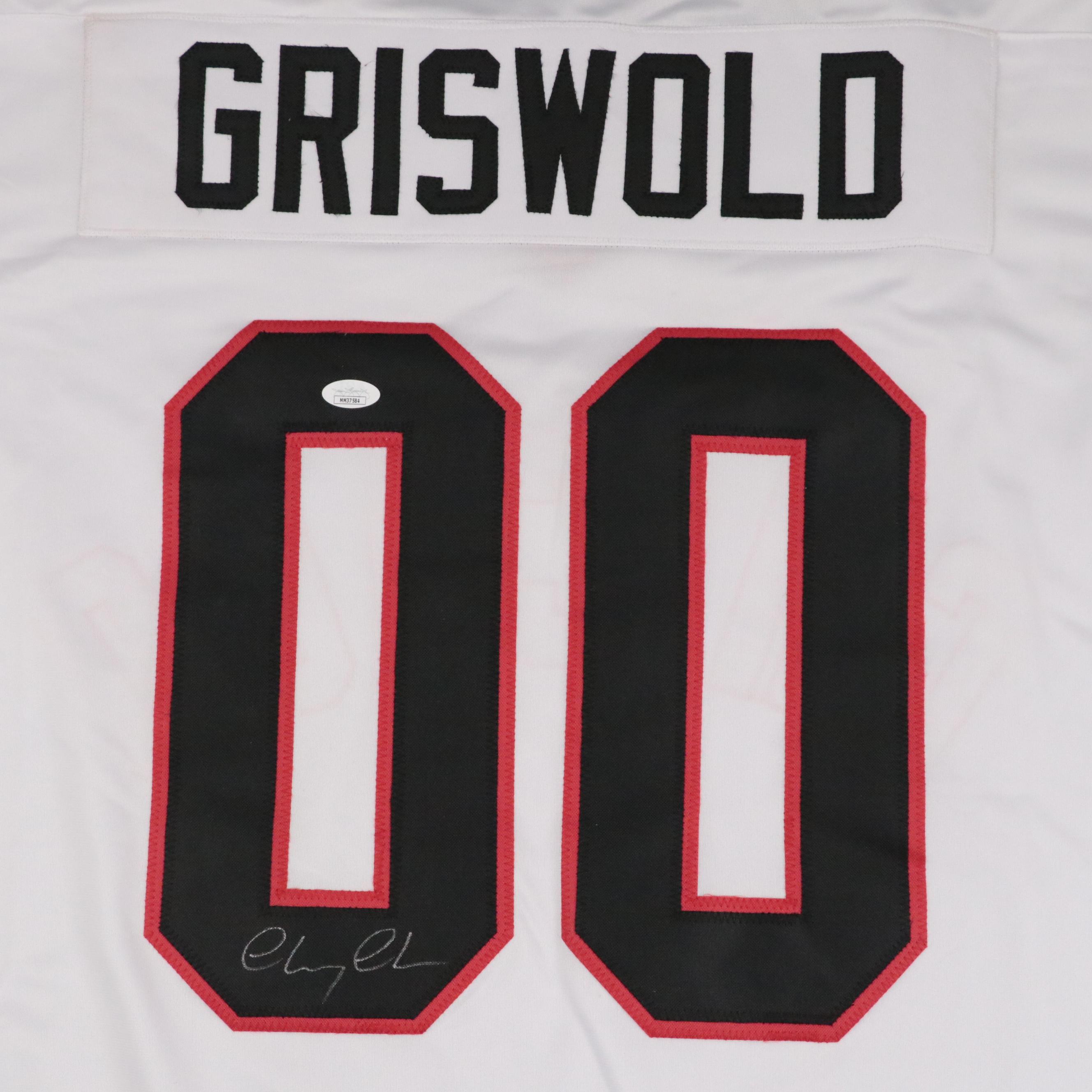 Chevy Chase Signed "Christmas Vacation" Clark Griswold Hockey Jersey