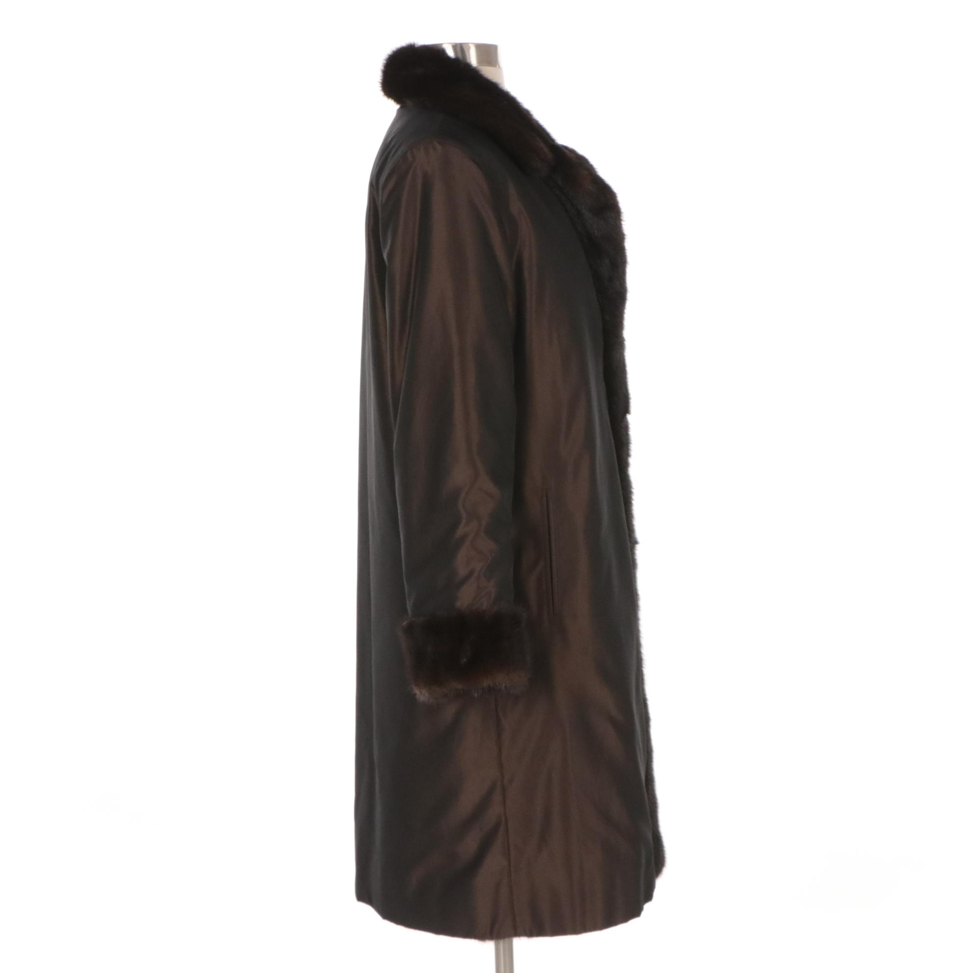 Reversible Mink Fur Coat/Raincoat