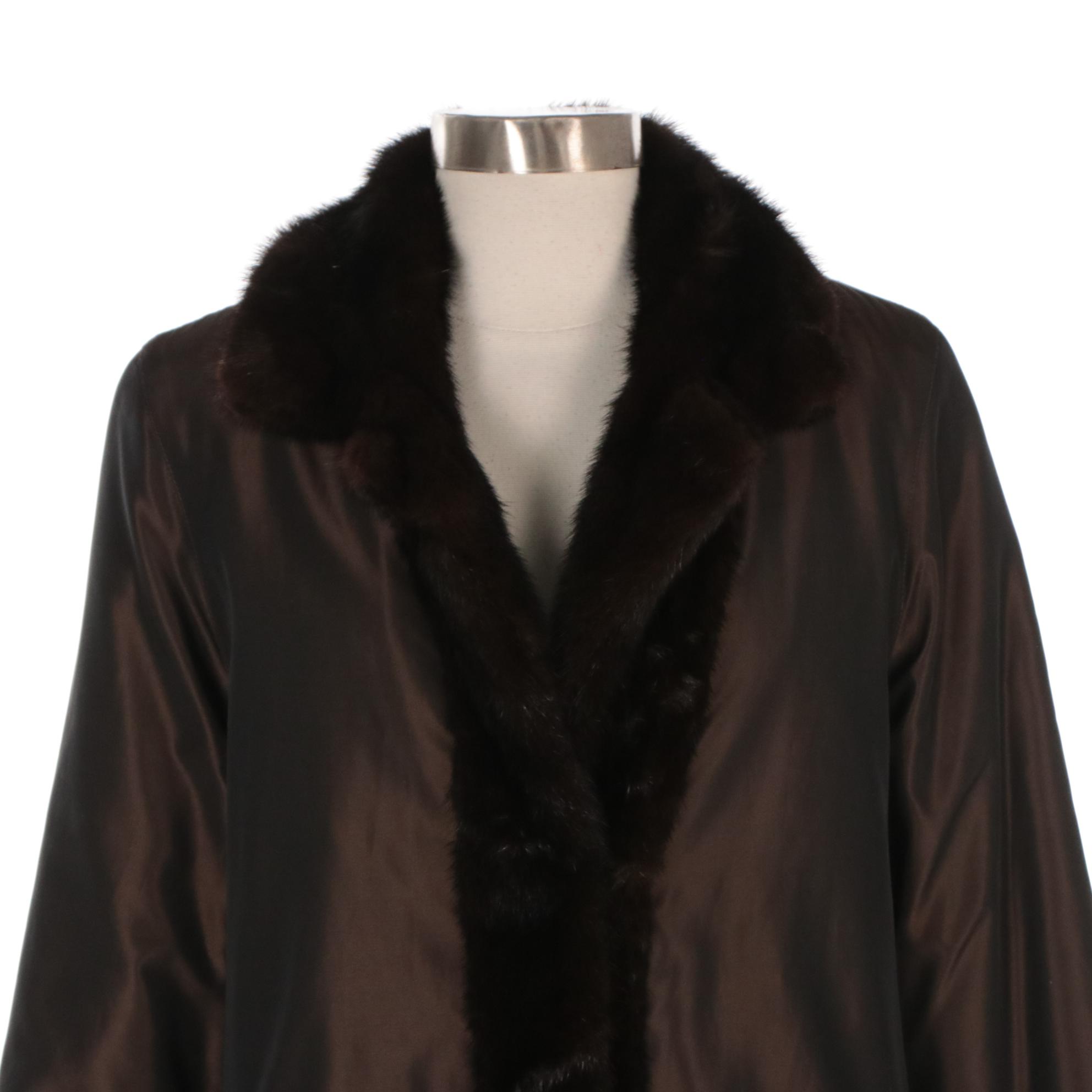 Reversible Mink Fur Coat/Raincoat