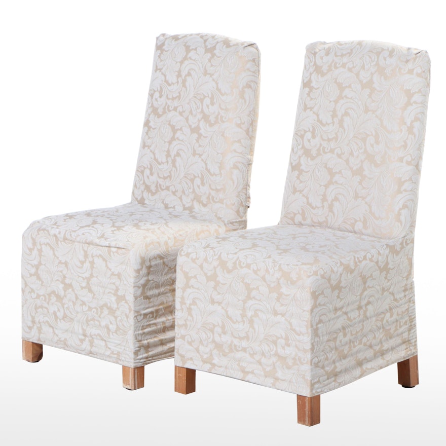 Pair of Southern Furniture Co. Custom-Slipcovered Dining Side Chairs