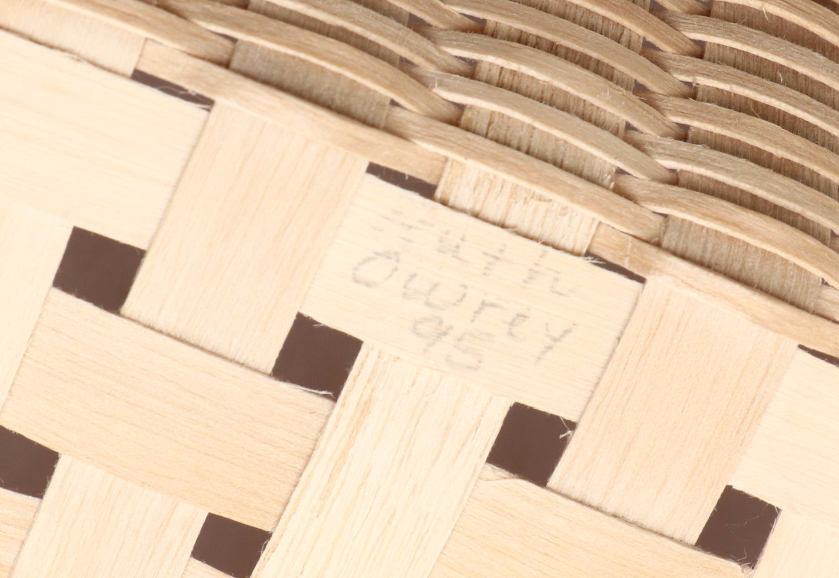 Ruth Owrey and Other Hand-Crafted Baskets with Roseville Ceramic Vase