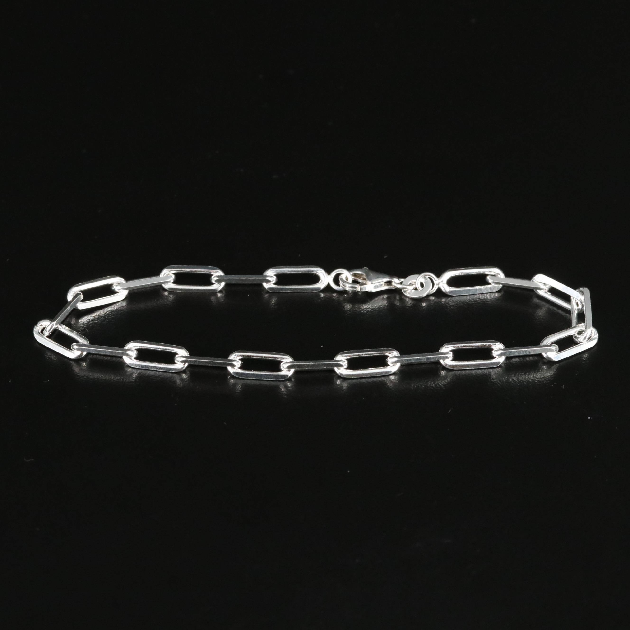 Sterling Paper Clip Bracelet