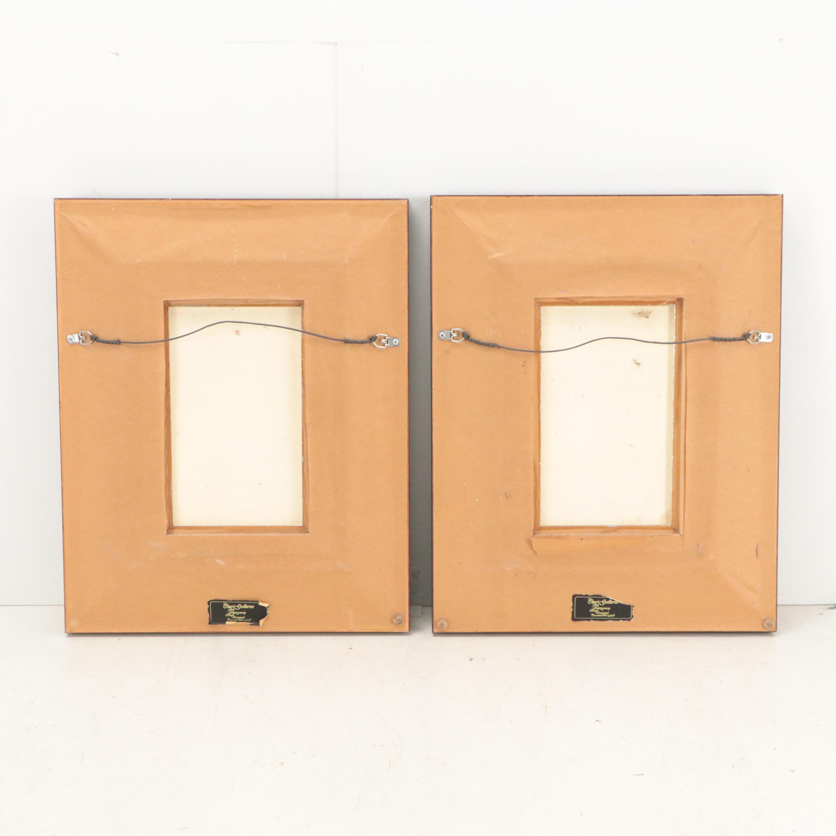 Roberto Benites Peruvian Folk Art Oil Paintings of Figural Scenes