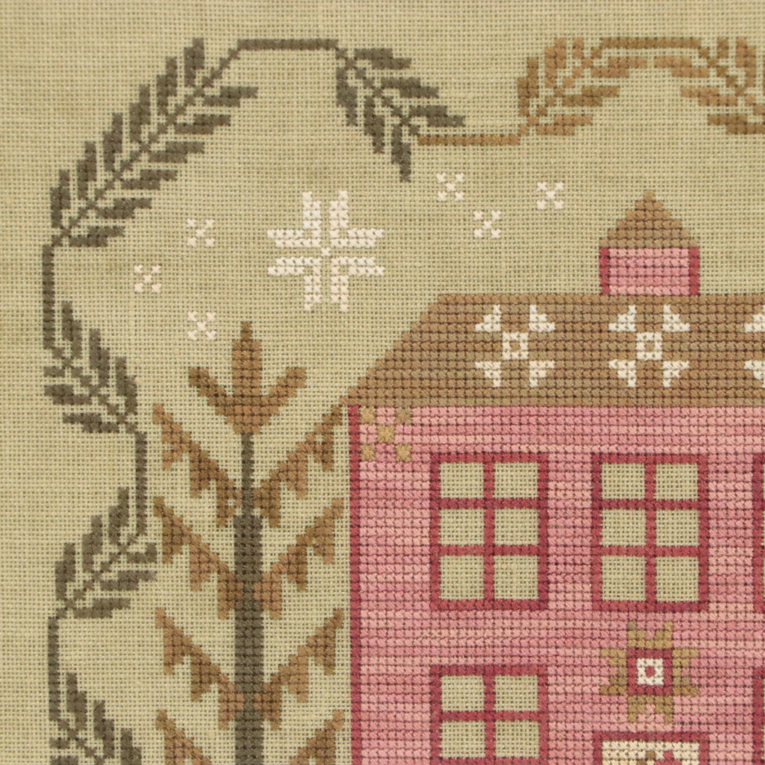 Holiday-Themed Cross-Stitch Embroidery "Merry Christmas Karen Smith," 1946