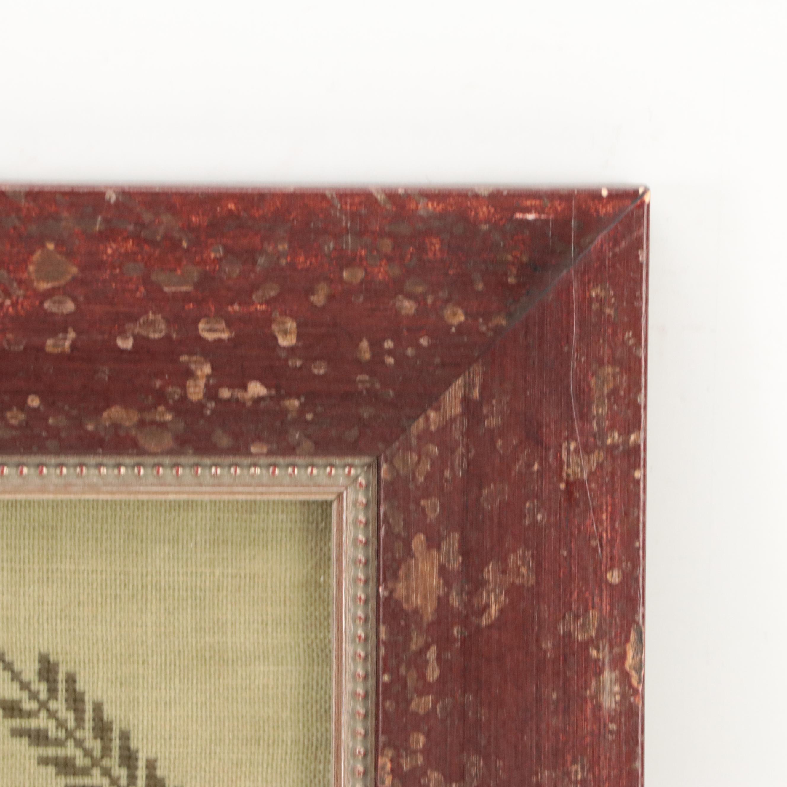 Holiday-Themed Cross-Stitch Embroidery "Merry Christmas Karen Smith," 1946