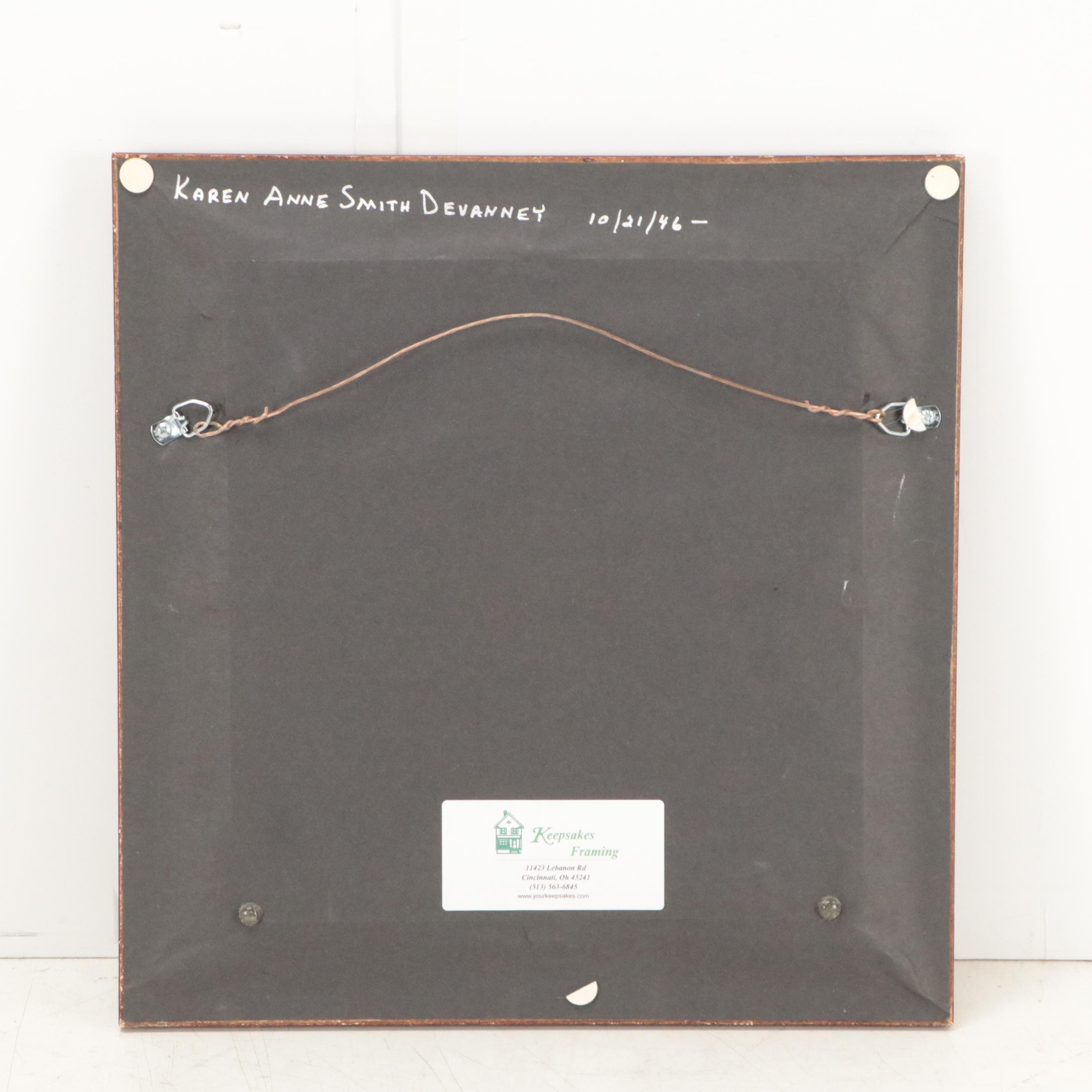 Holiday-Themed Cross-Stitch Embroidery "Merry Christmas Karen Smith," 1946