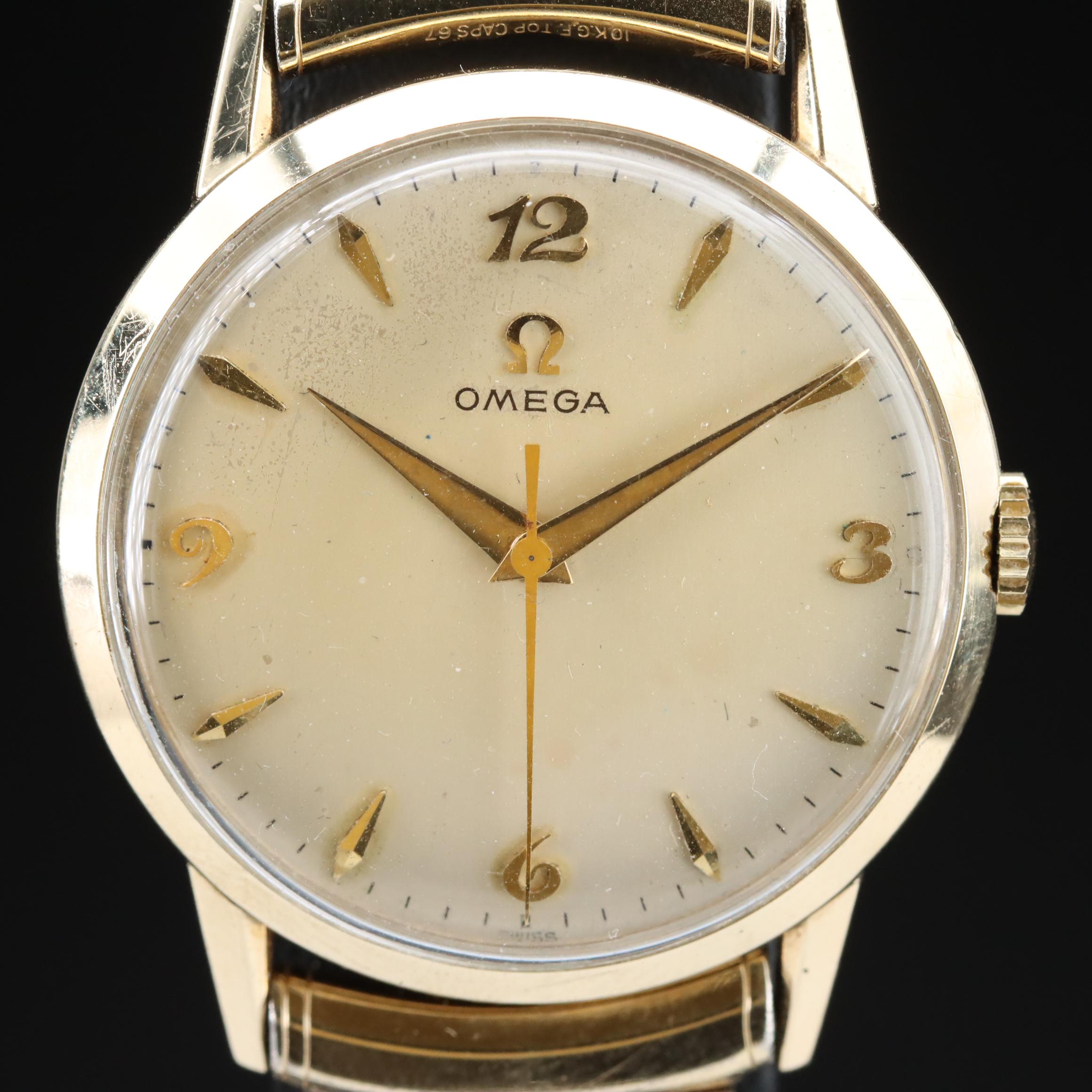 1957 Omega Gold-Filled Stem Wind Watch
