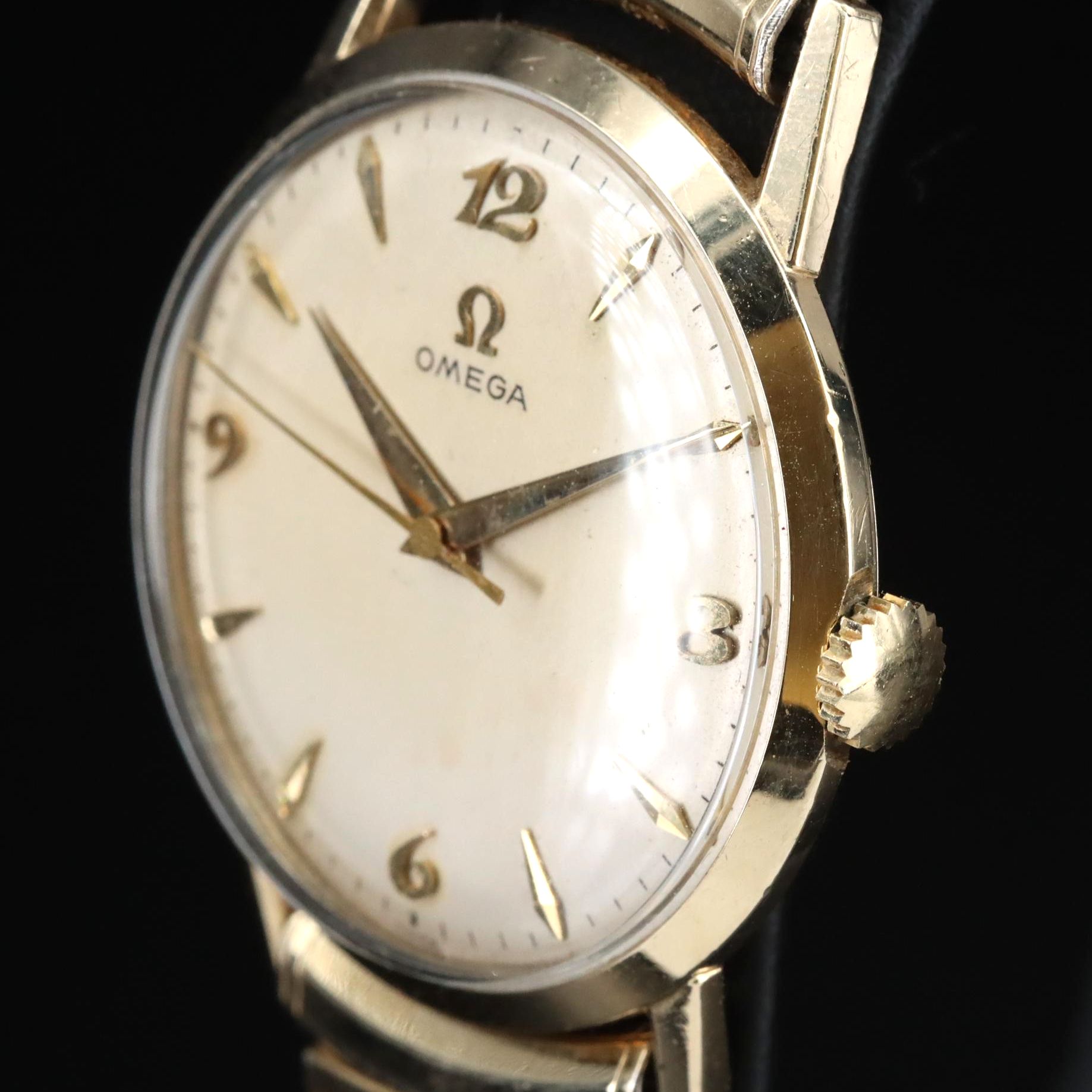 1957 Omega Gold-Filled Stem Wind Watch