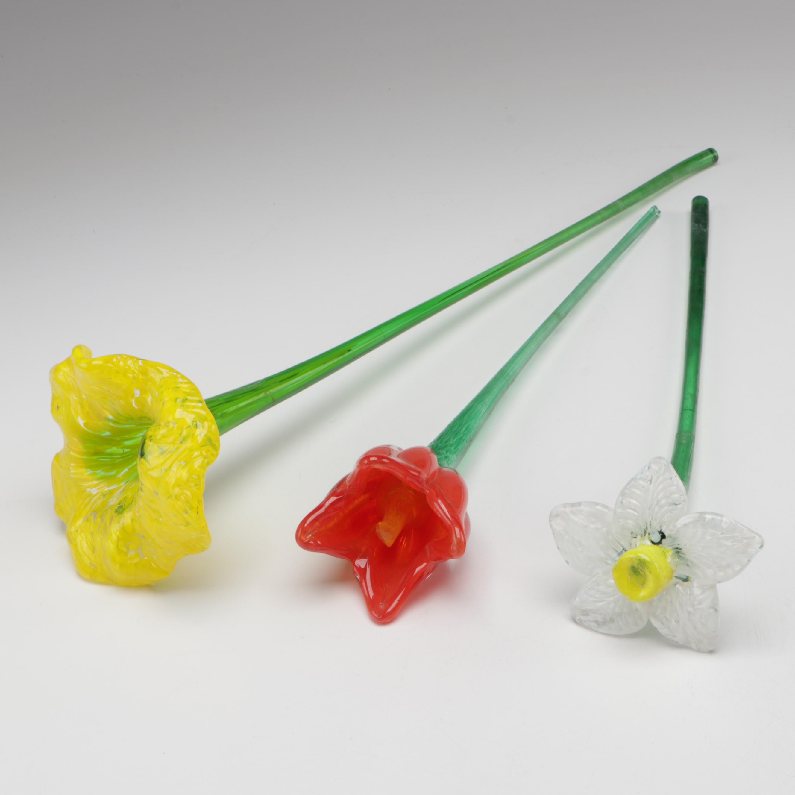 Royal Gallery Glass Flower Figurines with Glass Vegetable Figurines and More