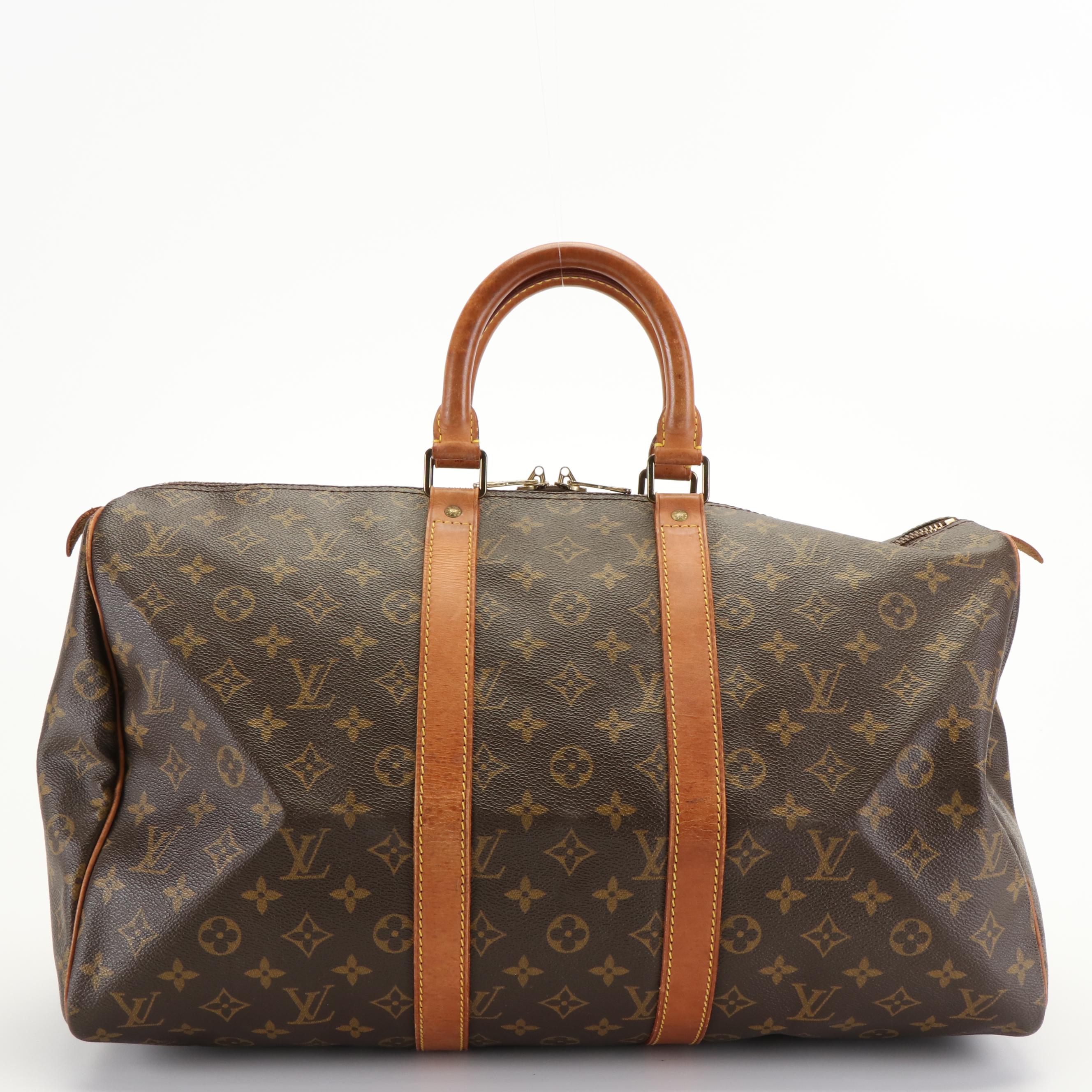 Louis Vuitton Keepall 45 Duffle Bag in Monogram Canvas