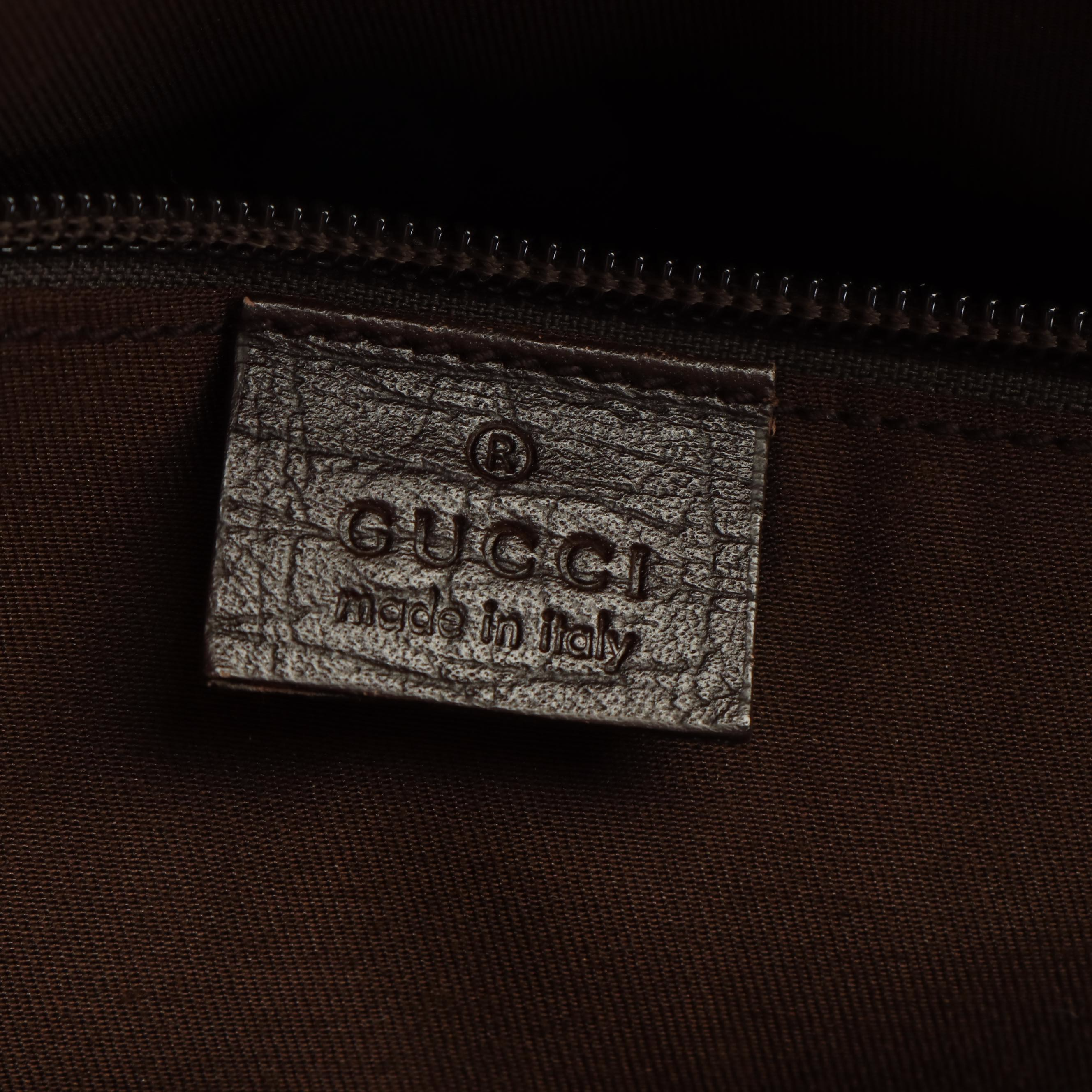 Gucci GG Supreme Tote Bag in Beige/Brown Leather