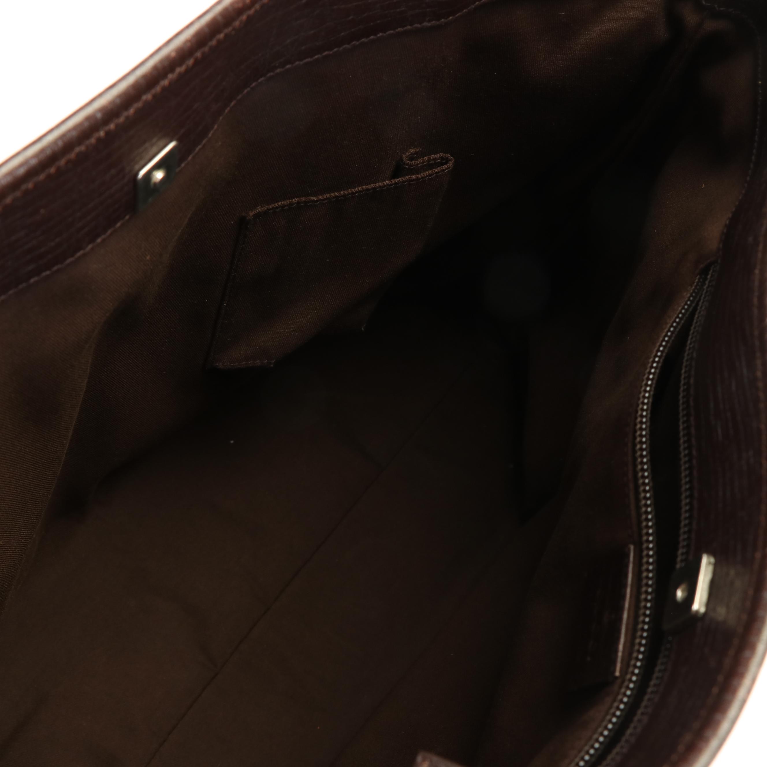 Gucci GG Supreme Tote Bag in Beige/Brown Leather