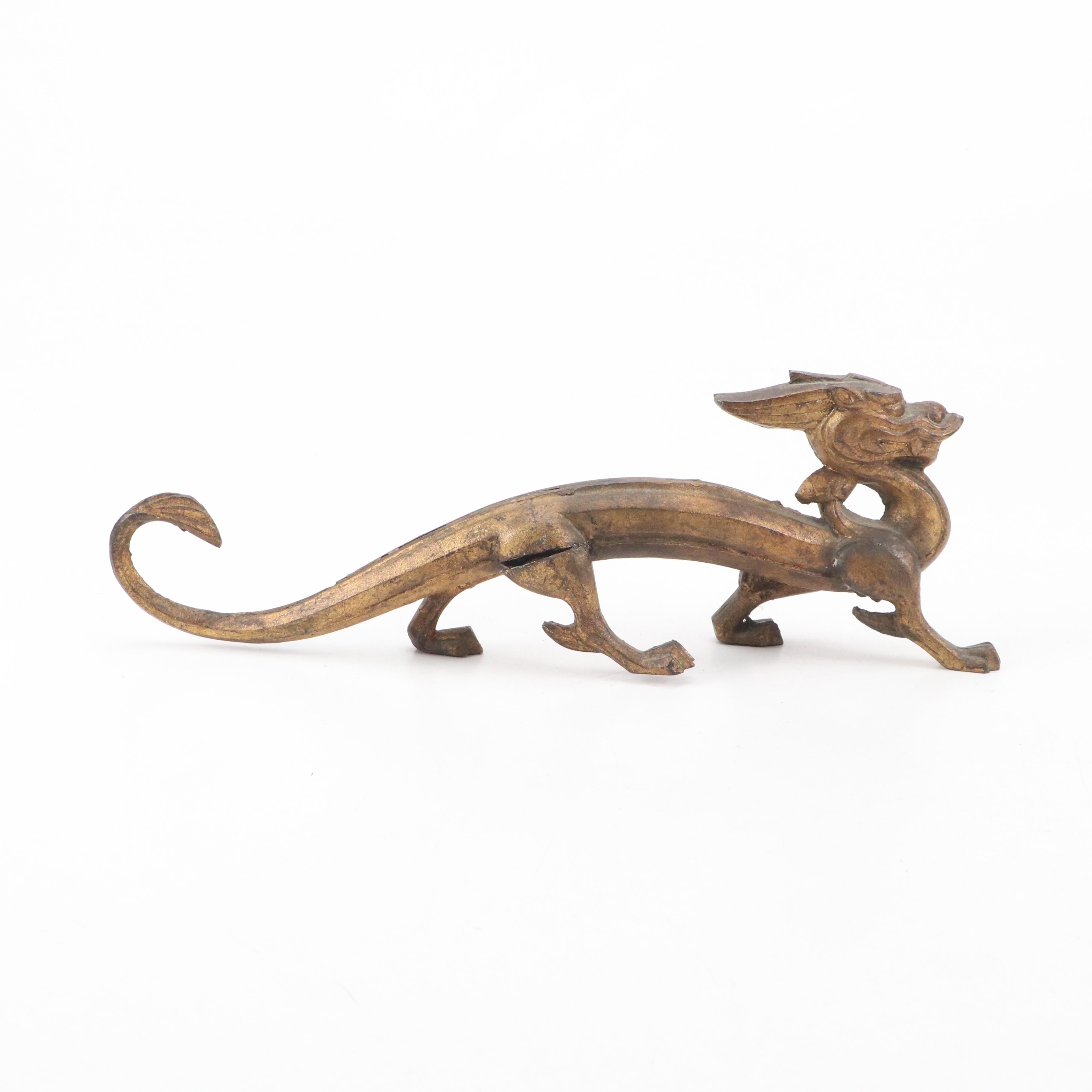 Japanese Style Metal Dragon Figurine