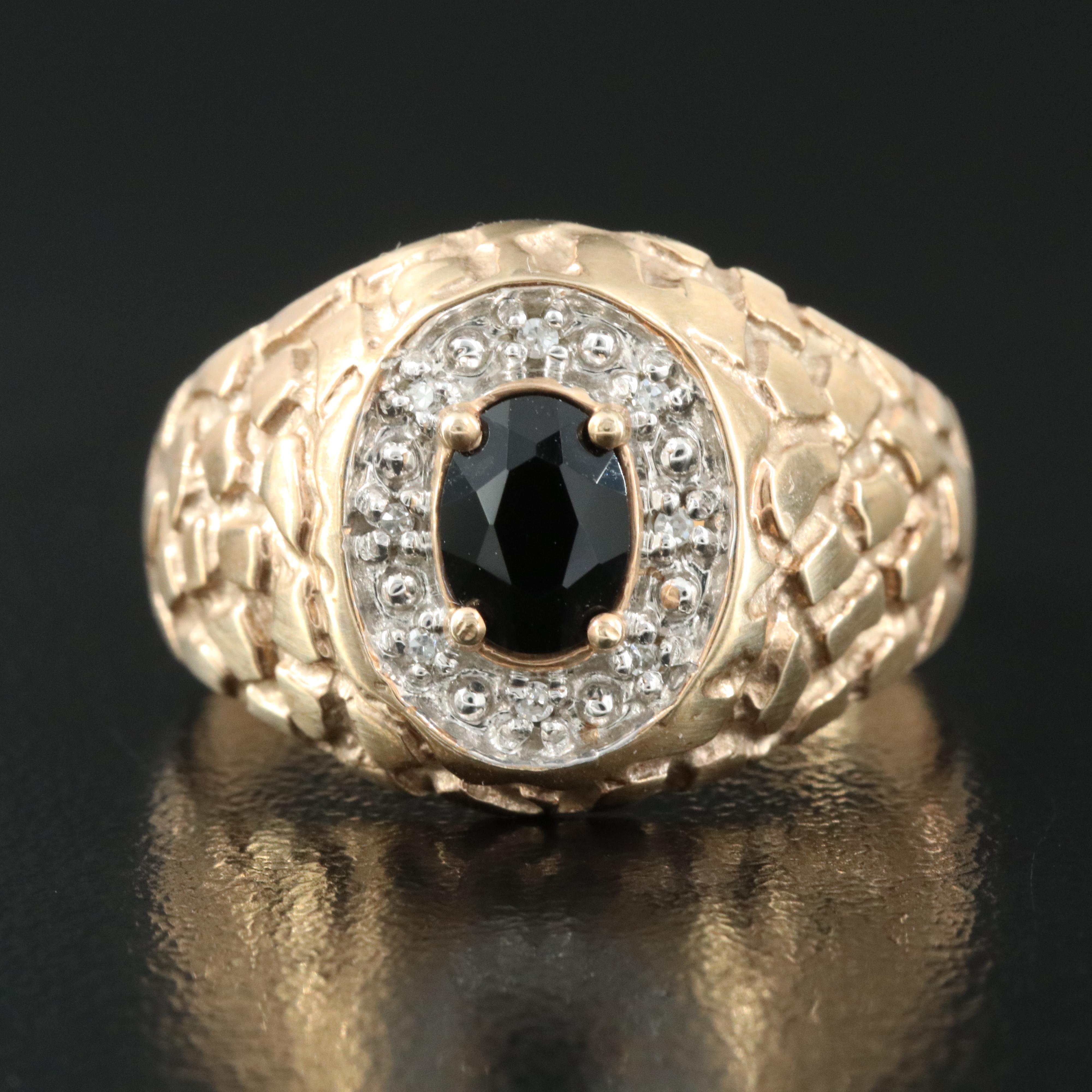 10K Spinel and Diamond Ring