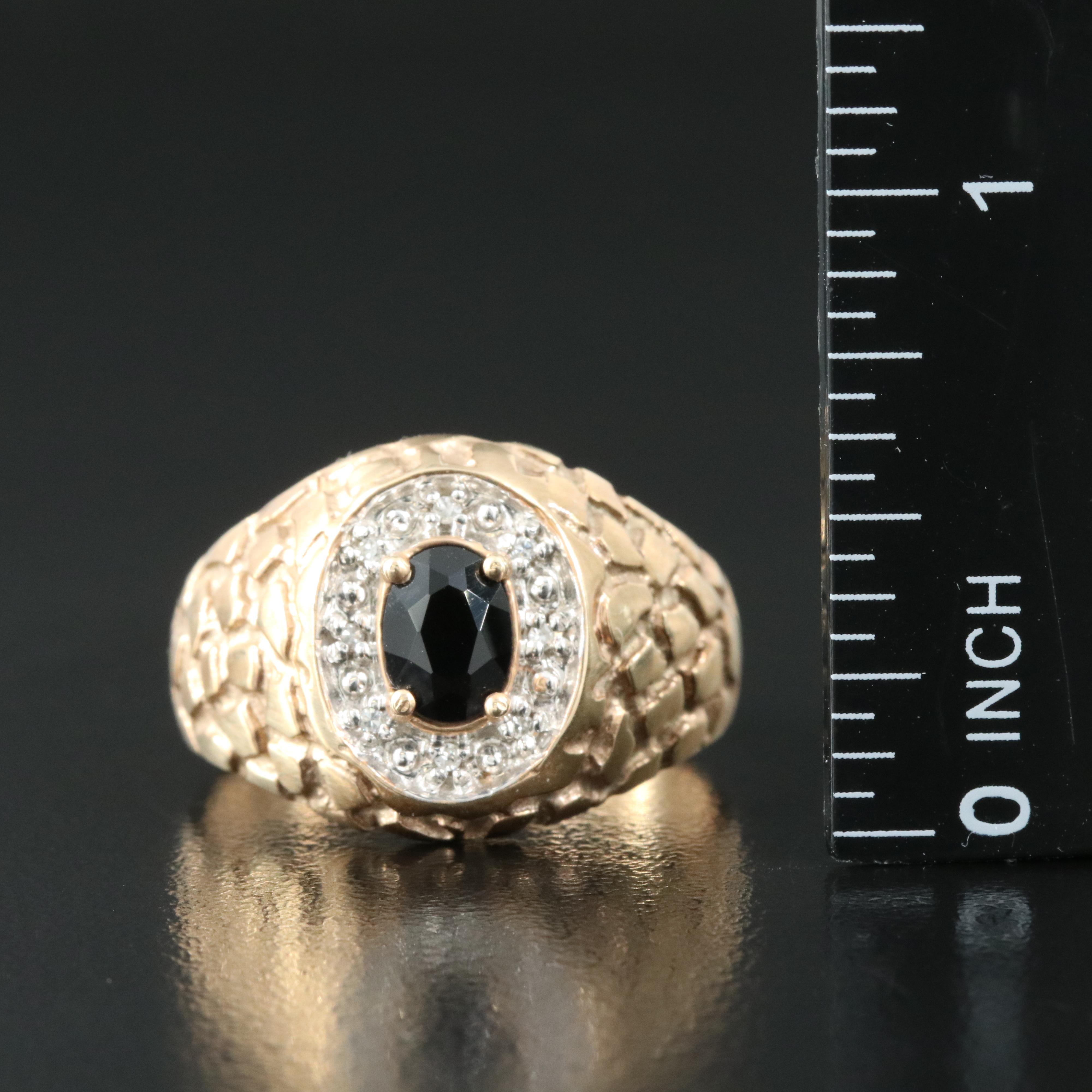 10K Spinel and Diamond Ring