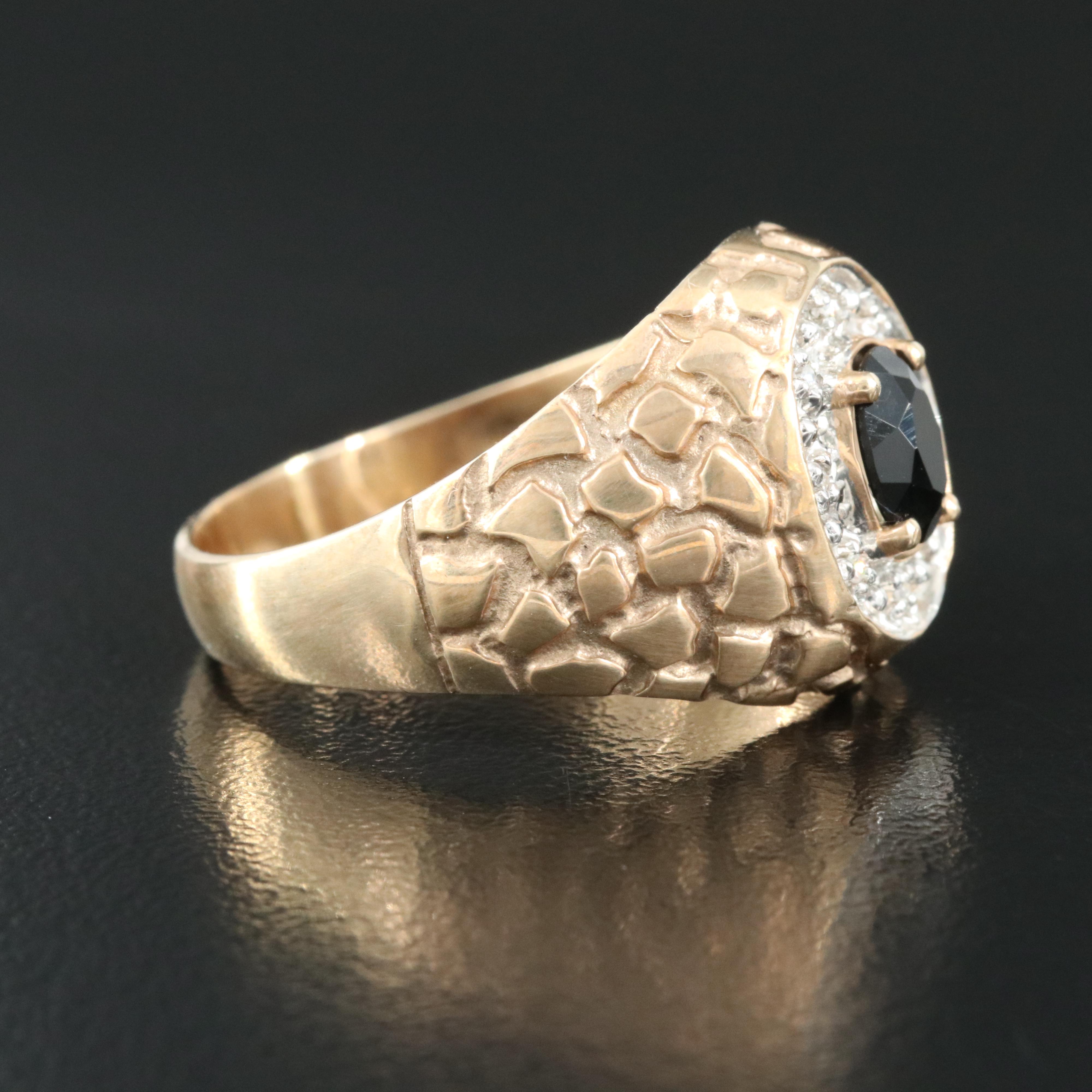 10K Spinel and Diamond Ring