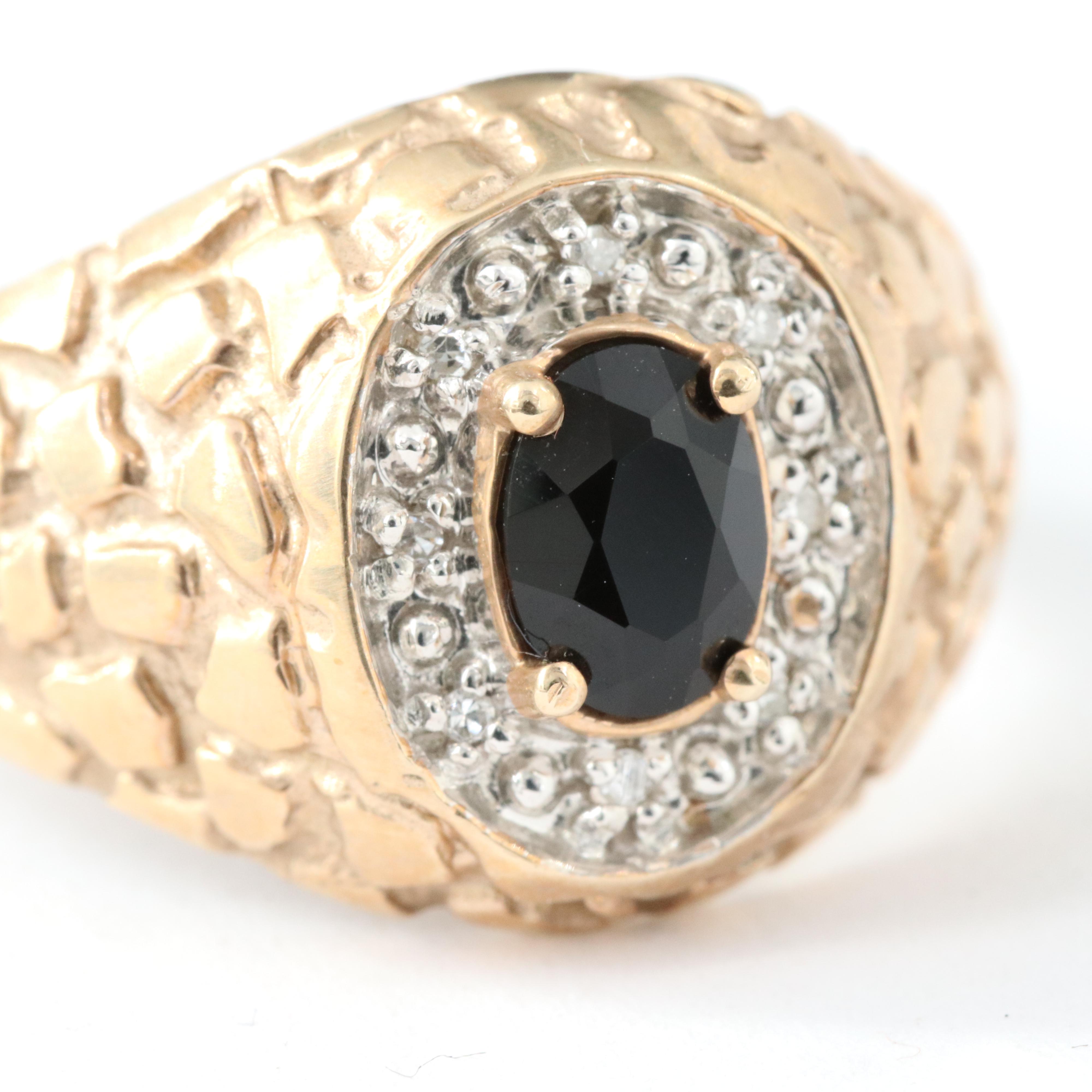 10K Spinel and Diamond Ring