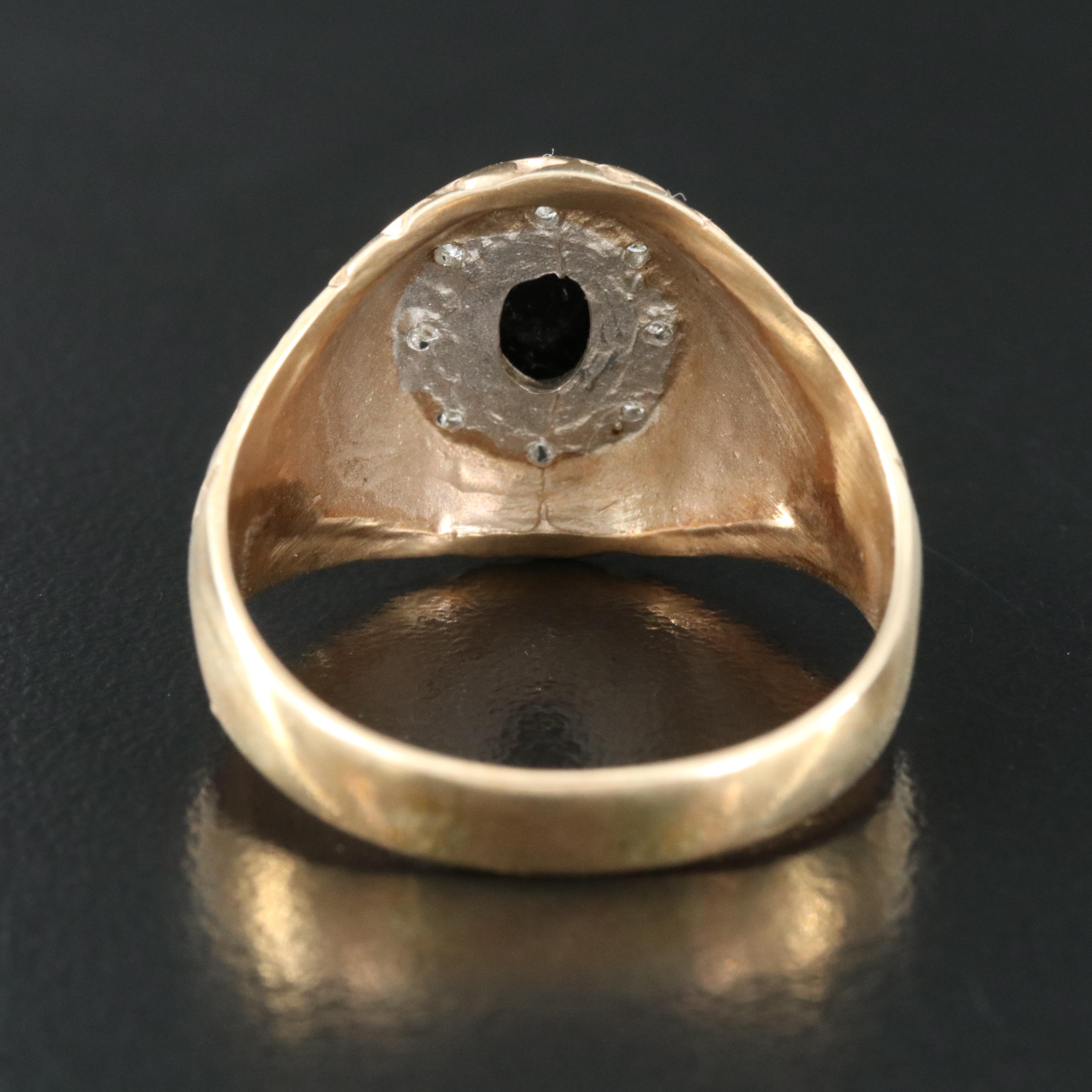 10K Spinel and Diamond Ring