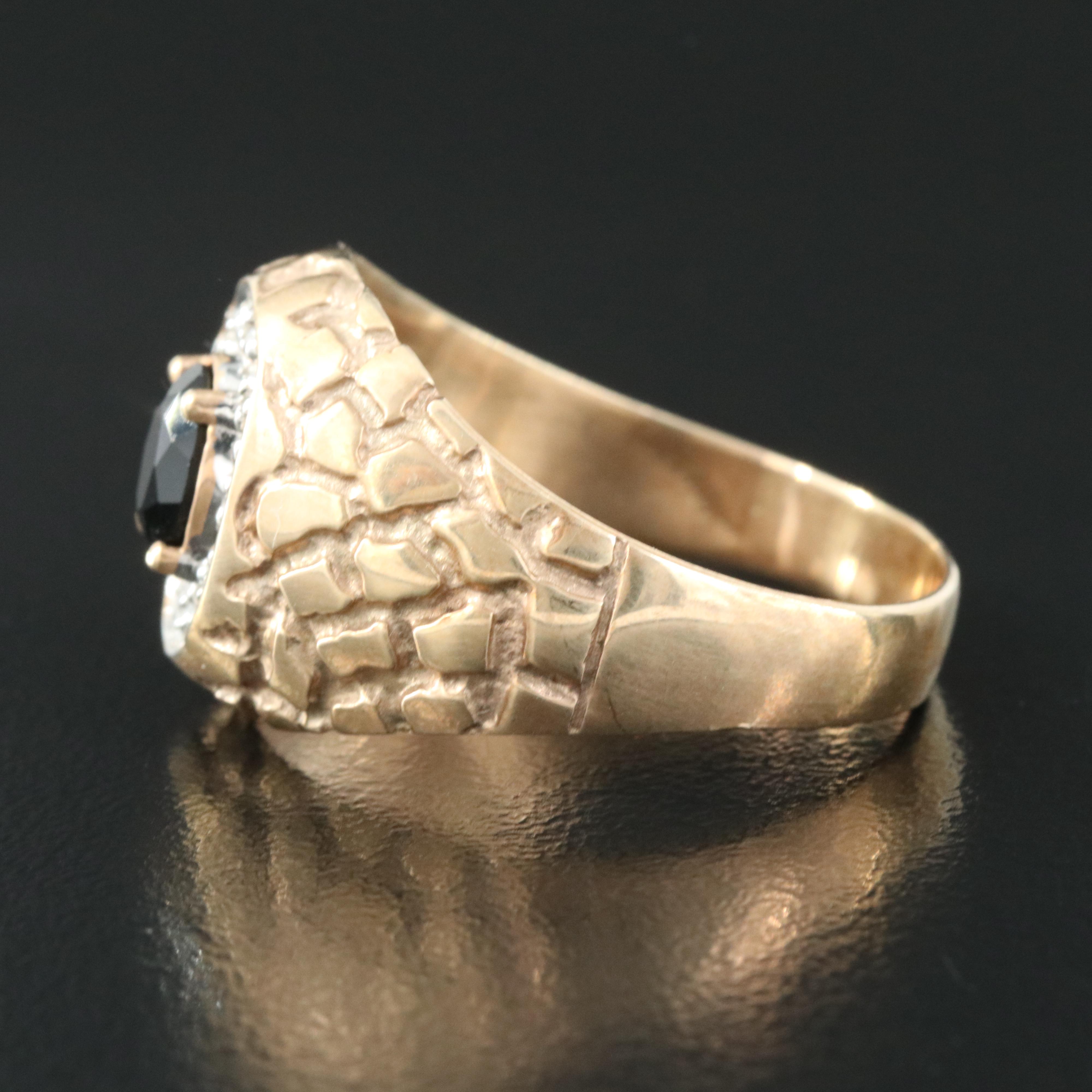 10K Spinel and Diamond Ring