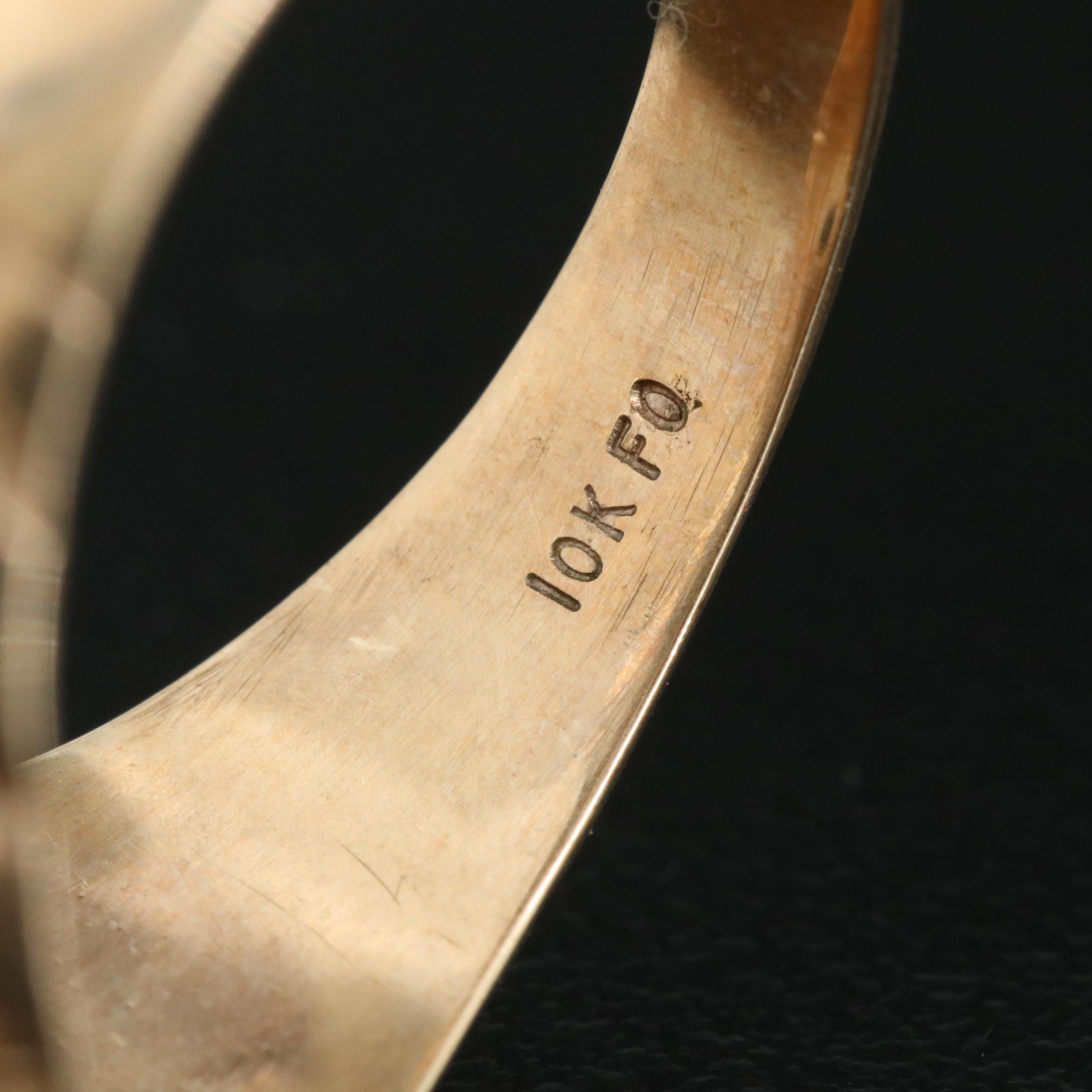 10K Spinel and Diamond Ring