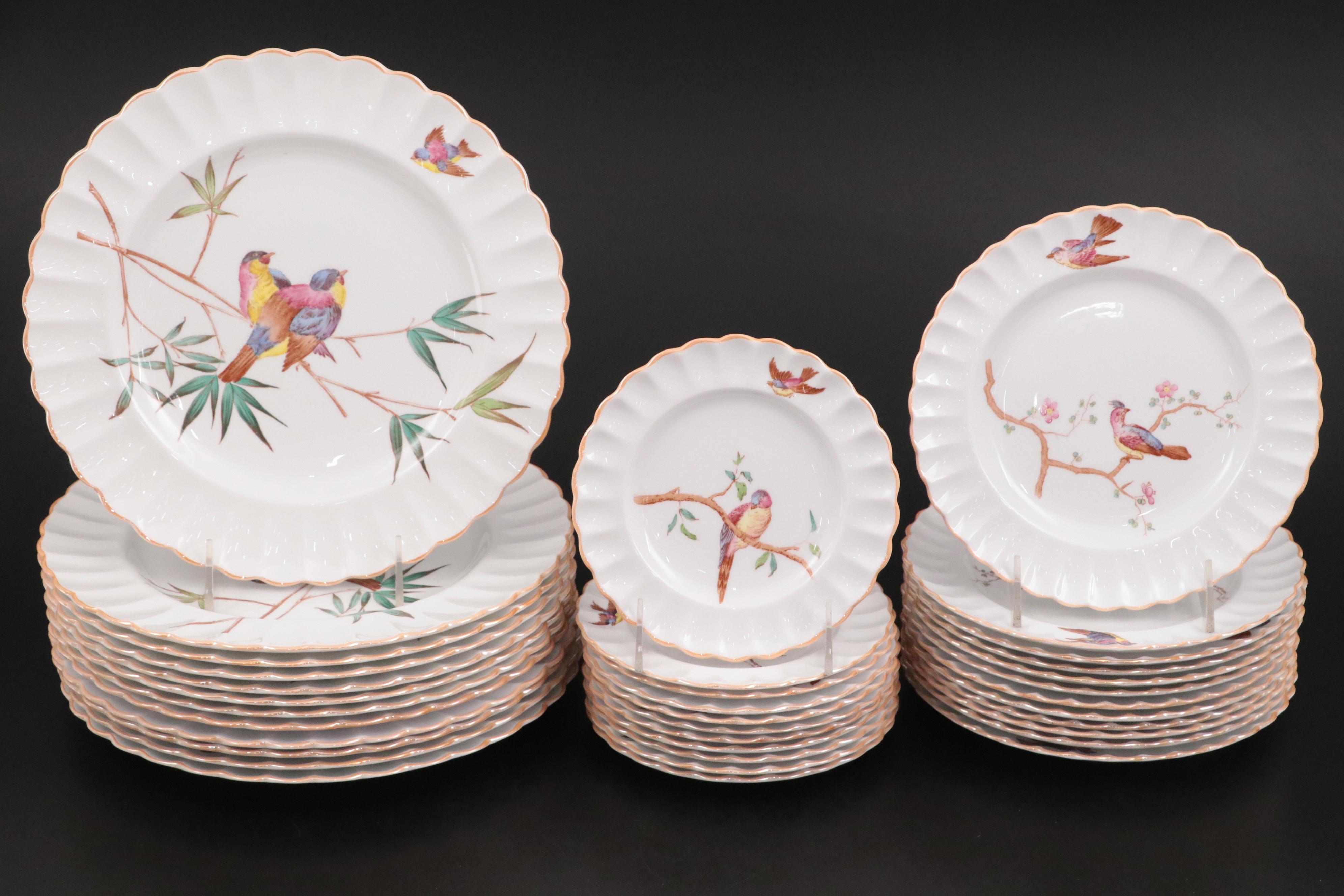 Copeland Spode Bird Pattern Dinnerware and Serving Pieces