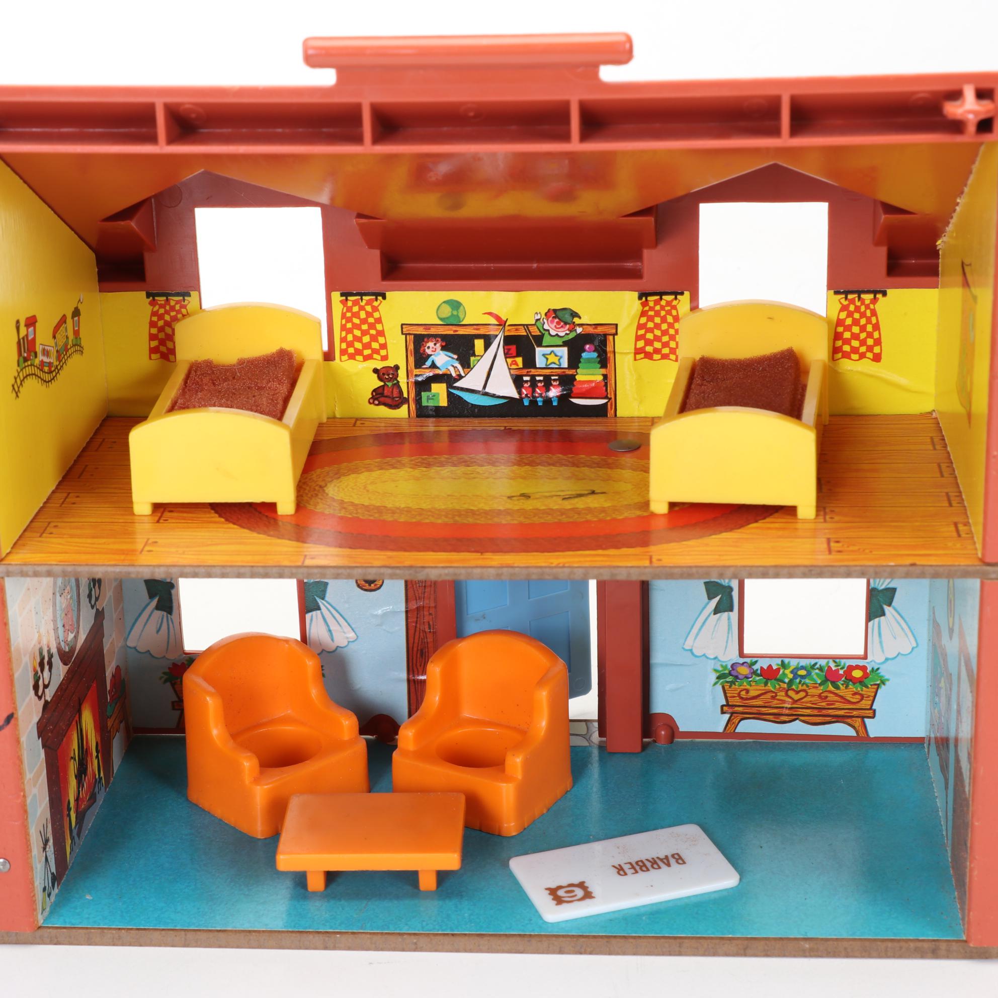 Fisher Price Little People Main Street and Play Family House with Extras