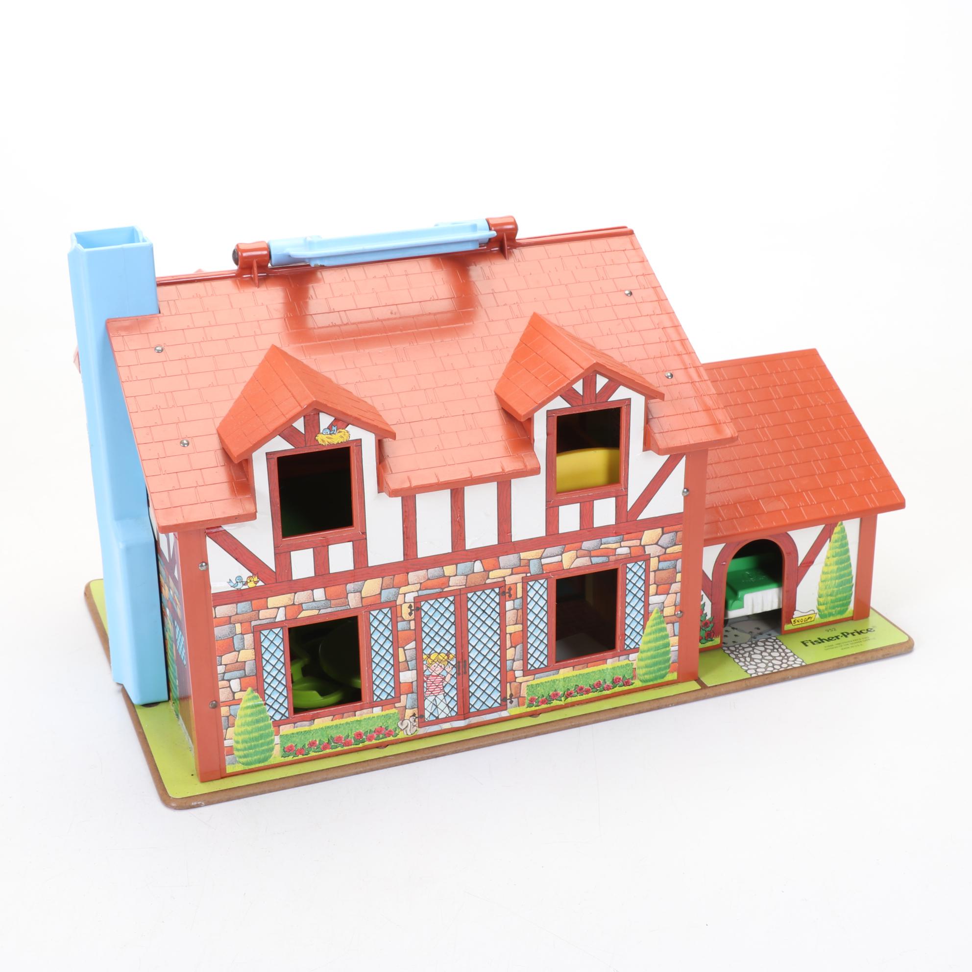 Fisher Price Little People Main Street and Play Family House with Extras