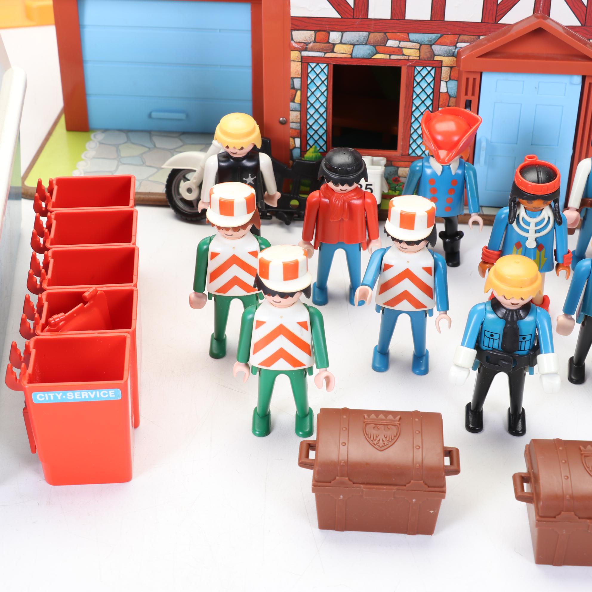 Fisher Price Little People Main Street and Play Family House with Extras