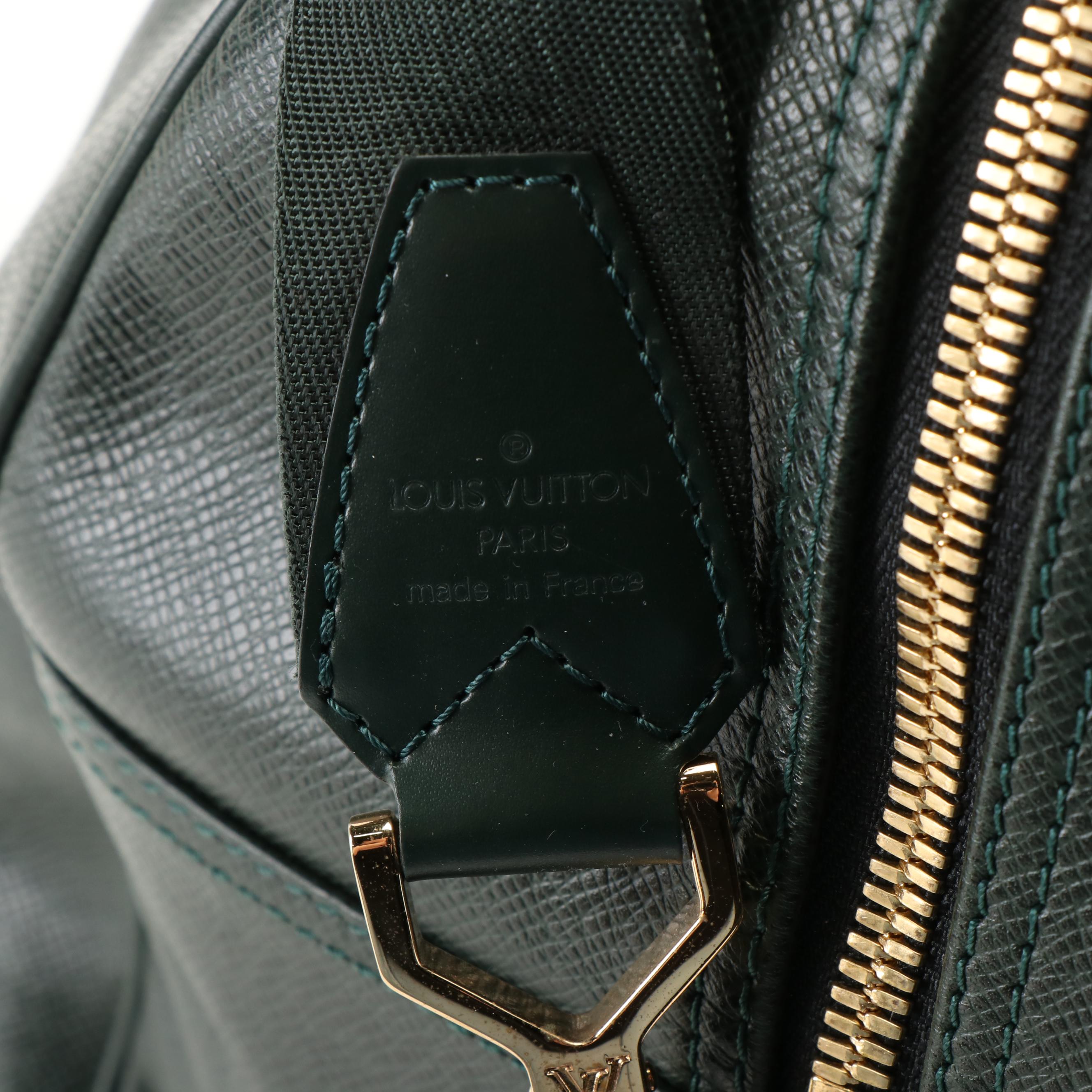 Louis Vuitton Kendall Green Taiga Leather Boston Bag