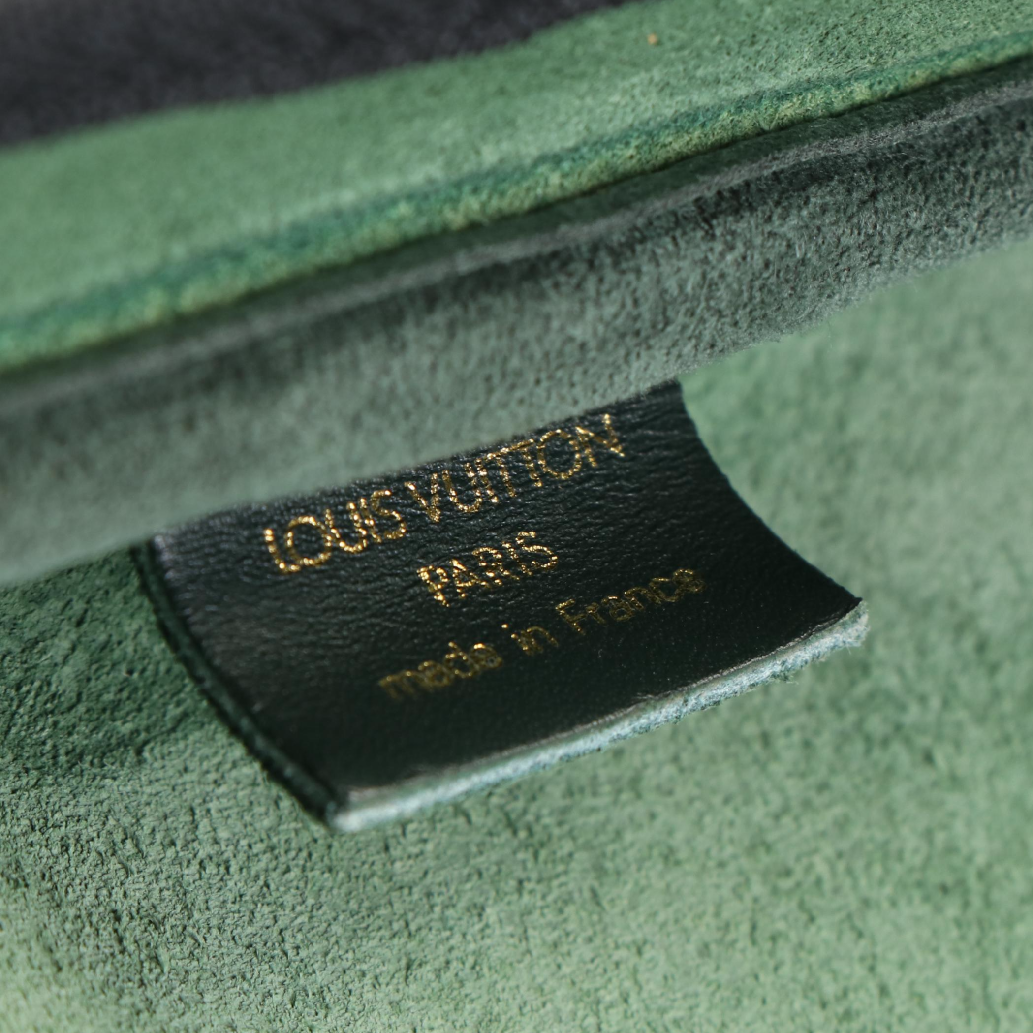 Louis Vuitton Kendall Green Taiga Leather Boston Bag