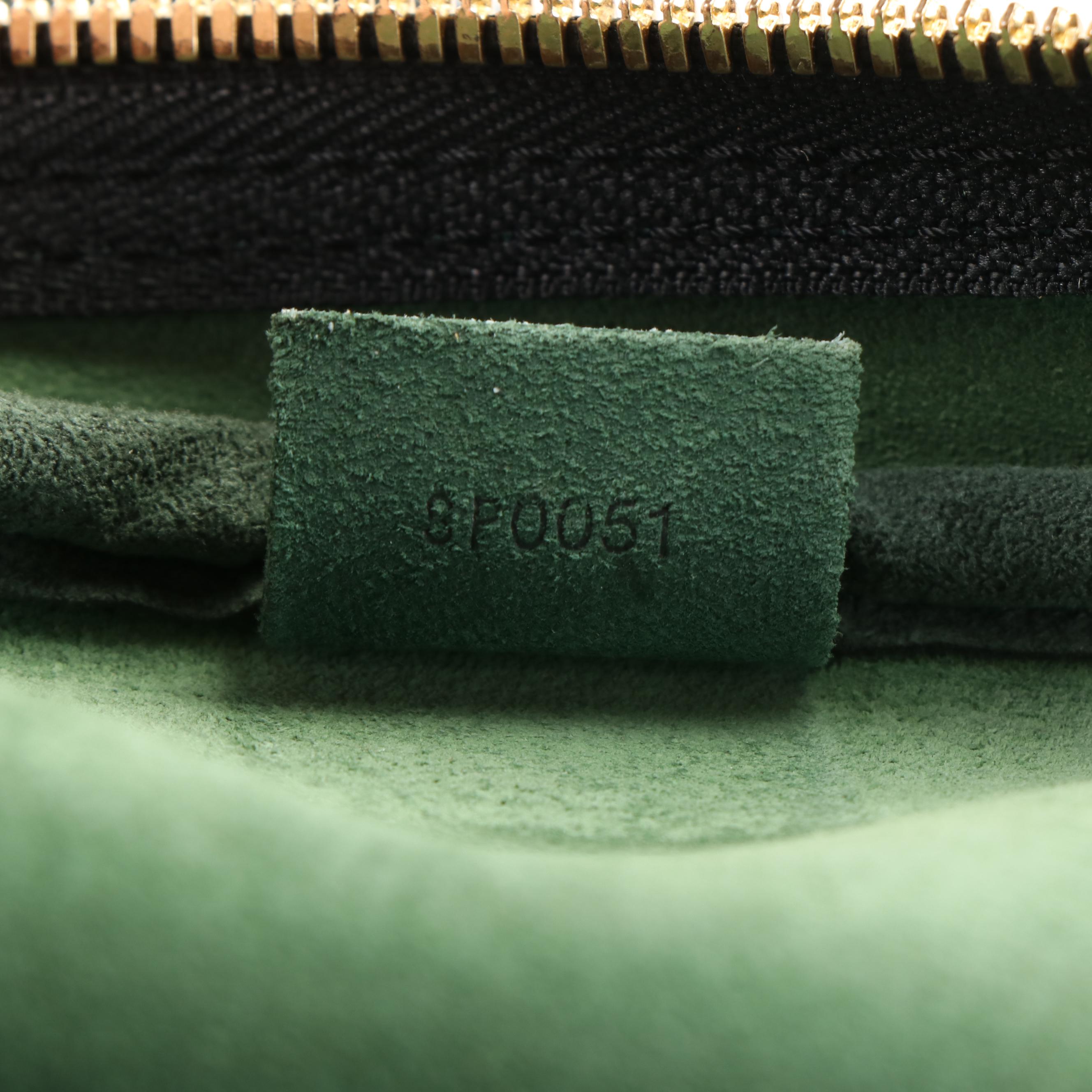 Louis Vuitton Kendall Green Taiga Leather Boston Bag