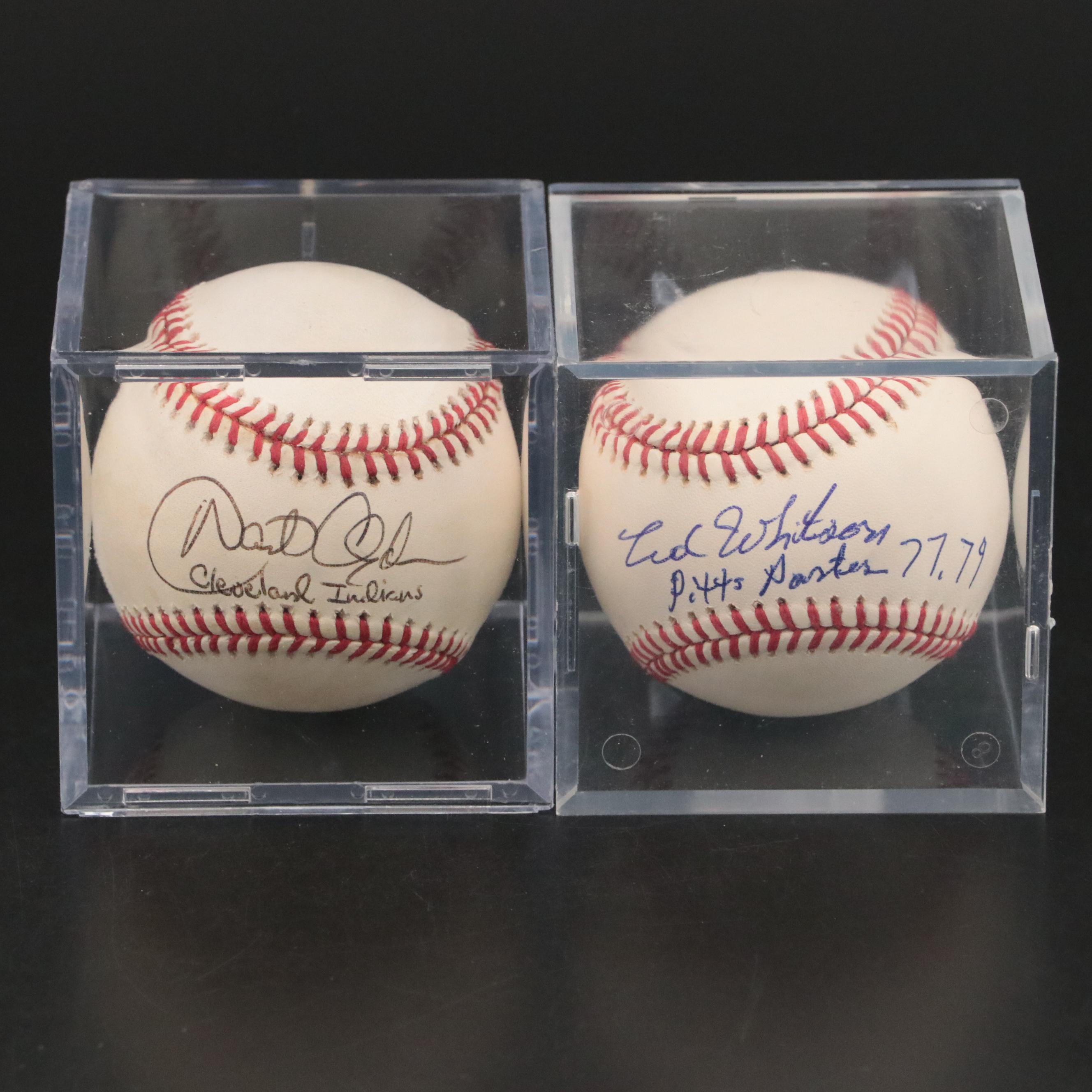 David Clyde and Ed Whitson Signed Rawlings Official Baseballs EBTH