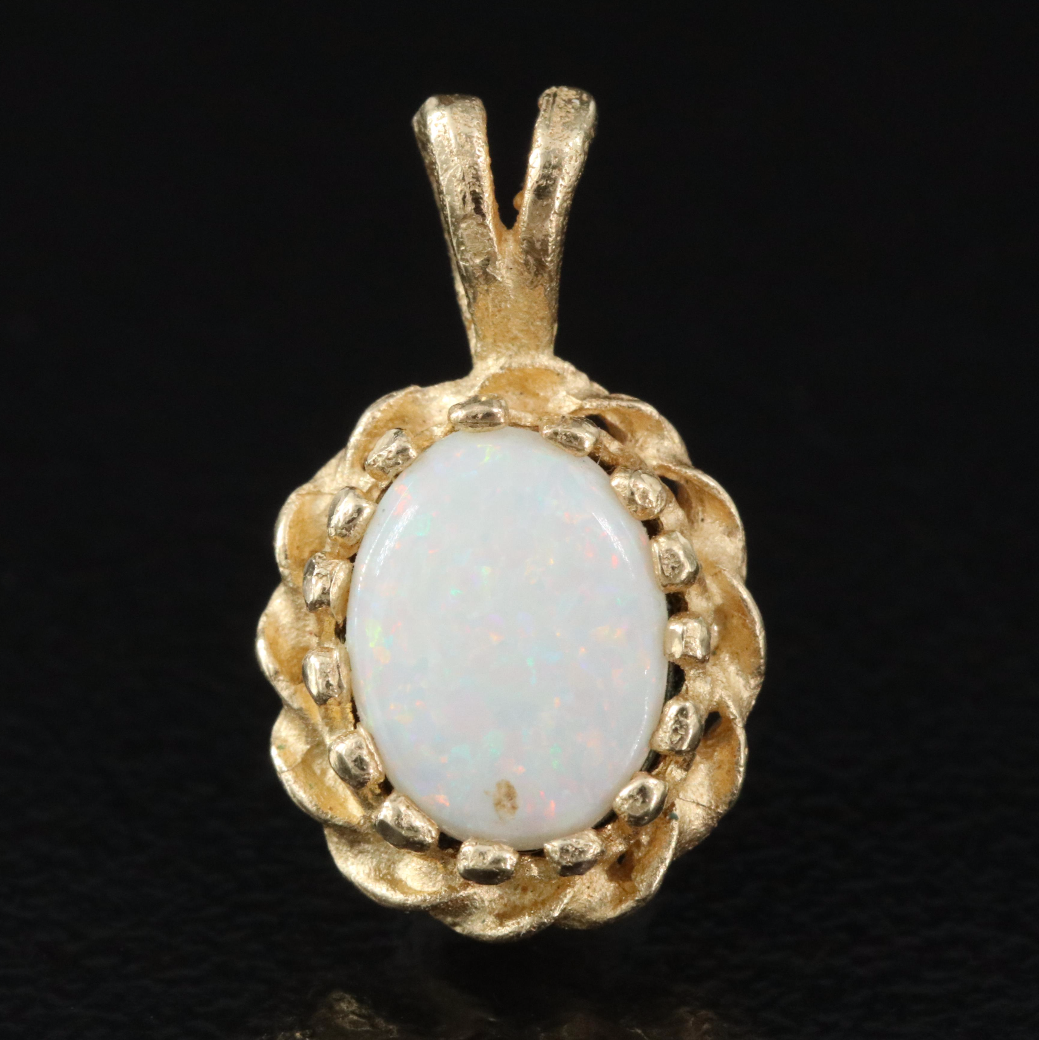 14K Opal Pendant
