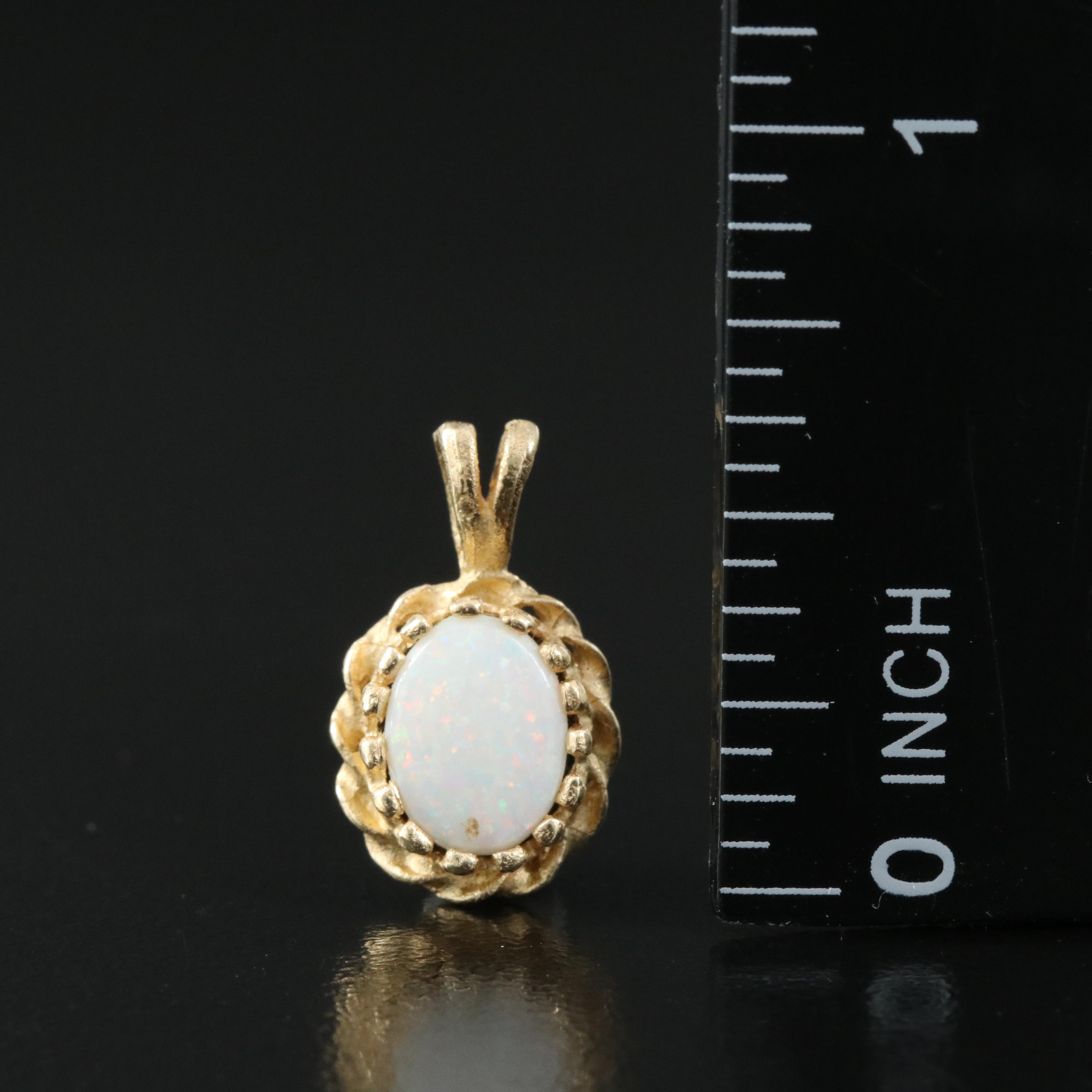14K Opal Pendant