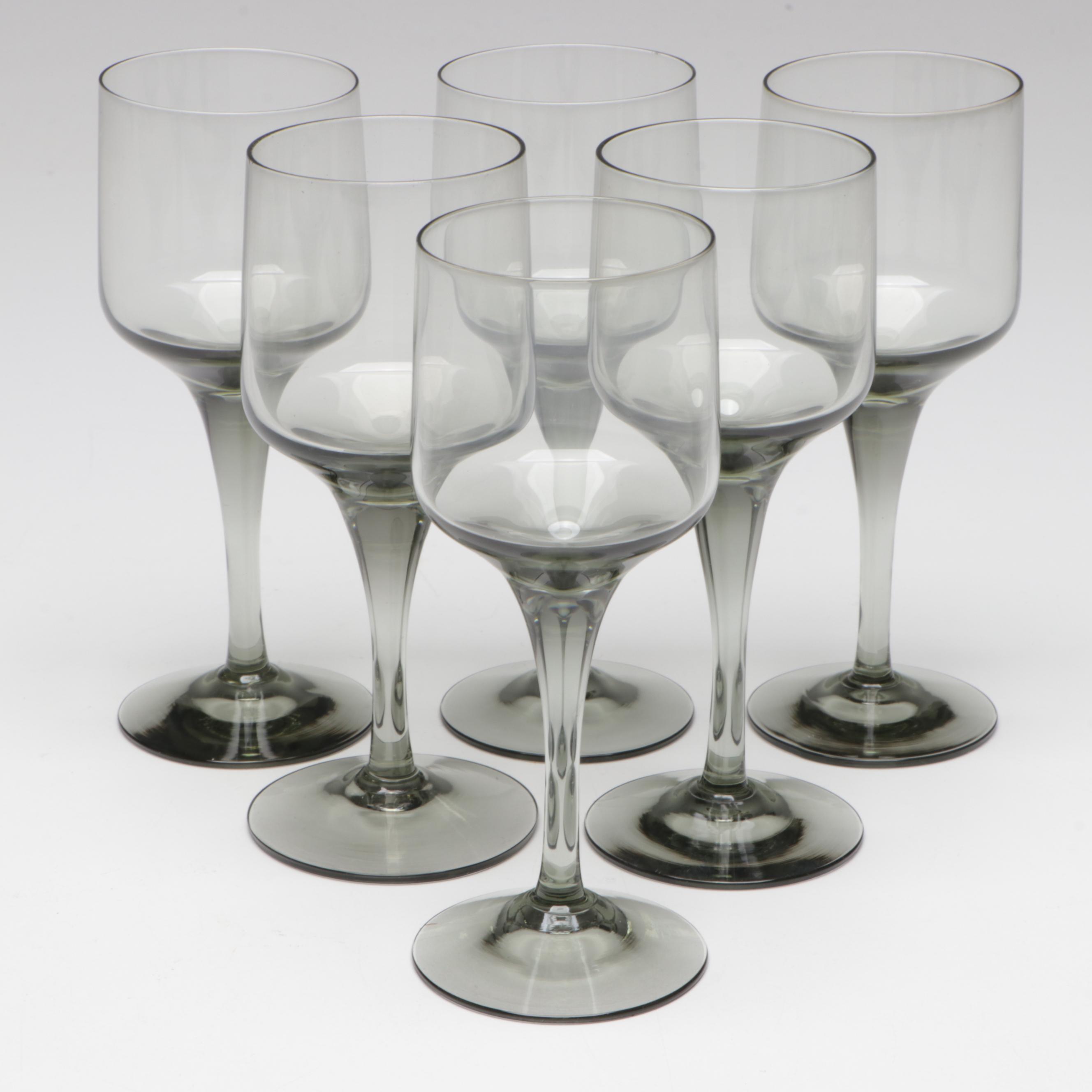 Orrefors "Rhapsody Smoke" Blown Glass Stemware