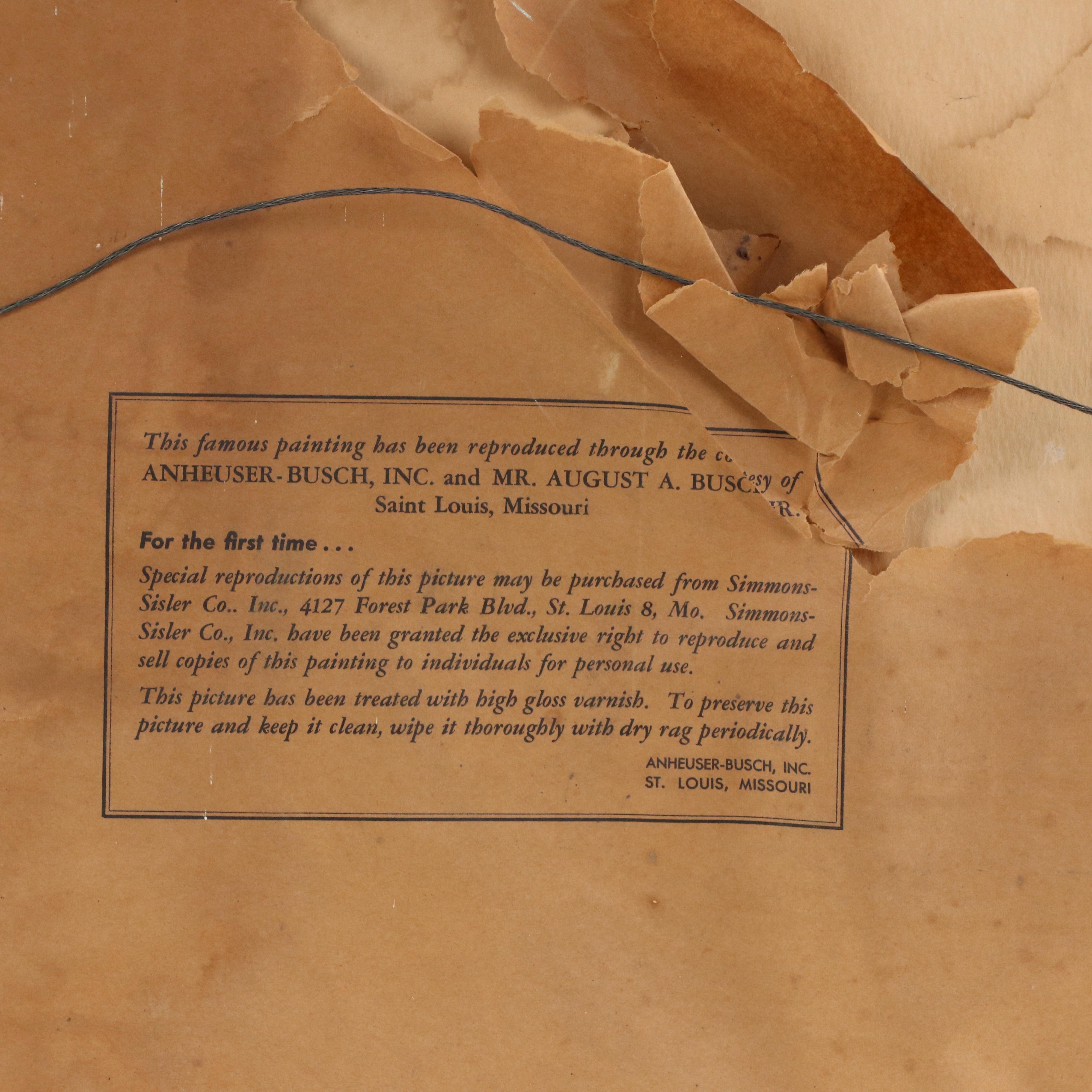 Budweiser Sign "Clydesdale Horses Coming Through the Bauernhof Gate"