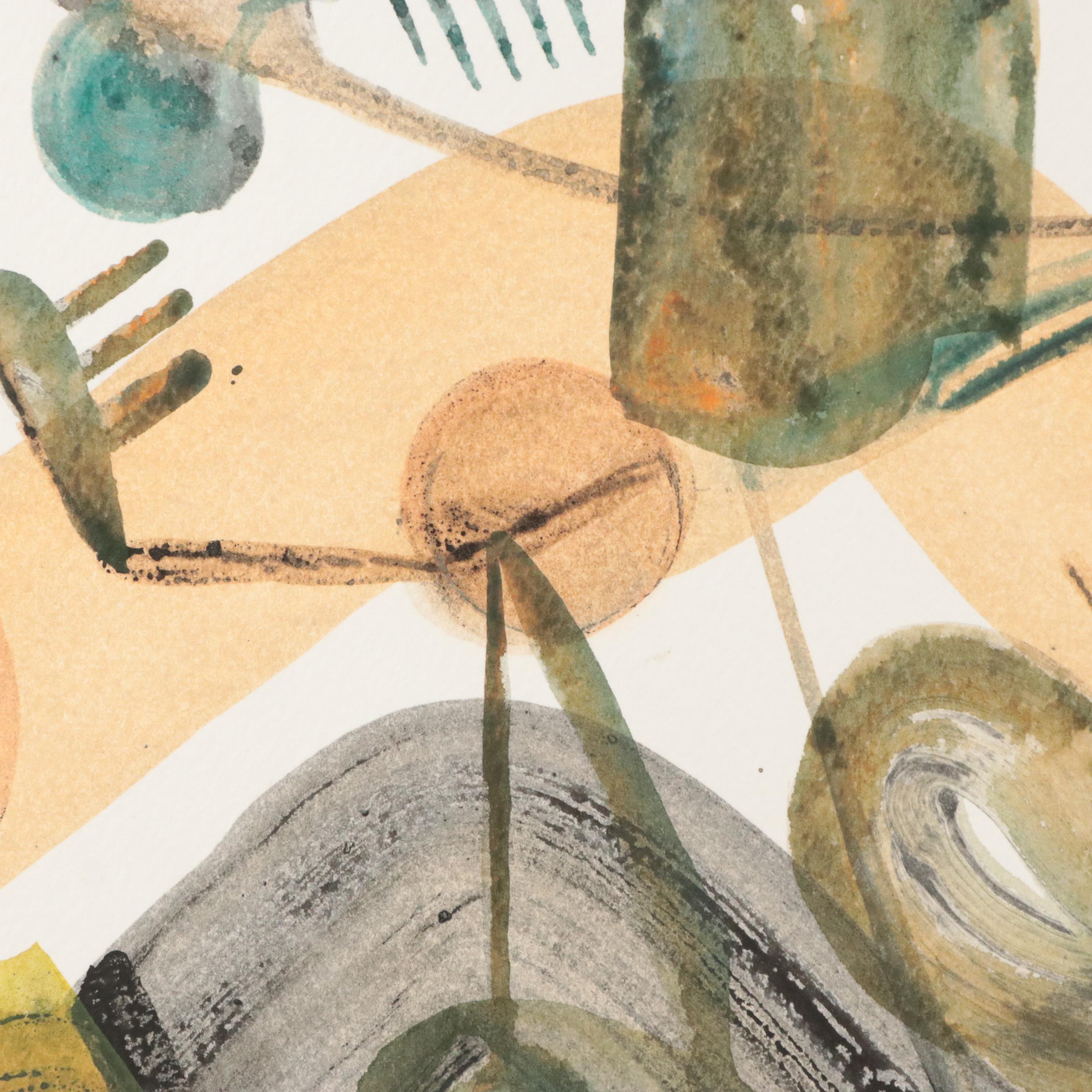 Michel Blázquez Non-Objective Mixed Media Painting, 2023