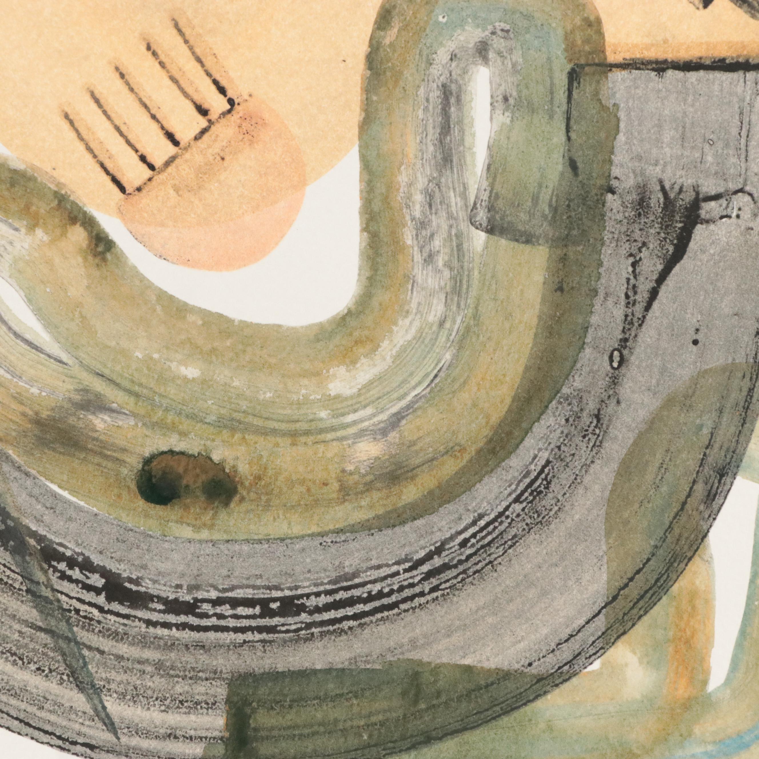 Michel Blázquez Non-Objective Mixed Media Painting, 2023