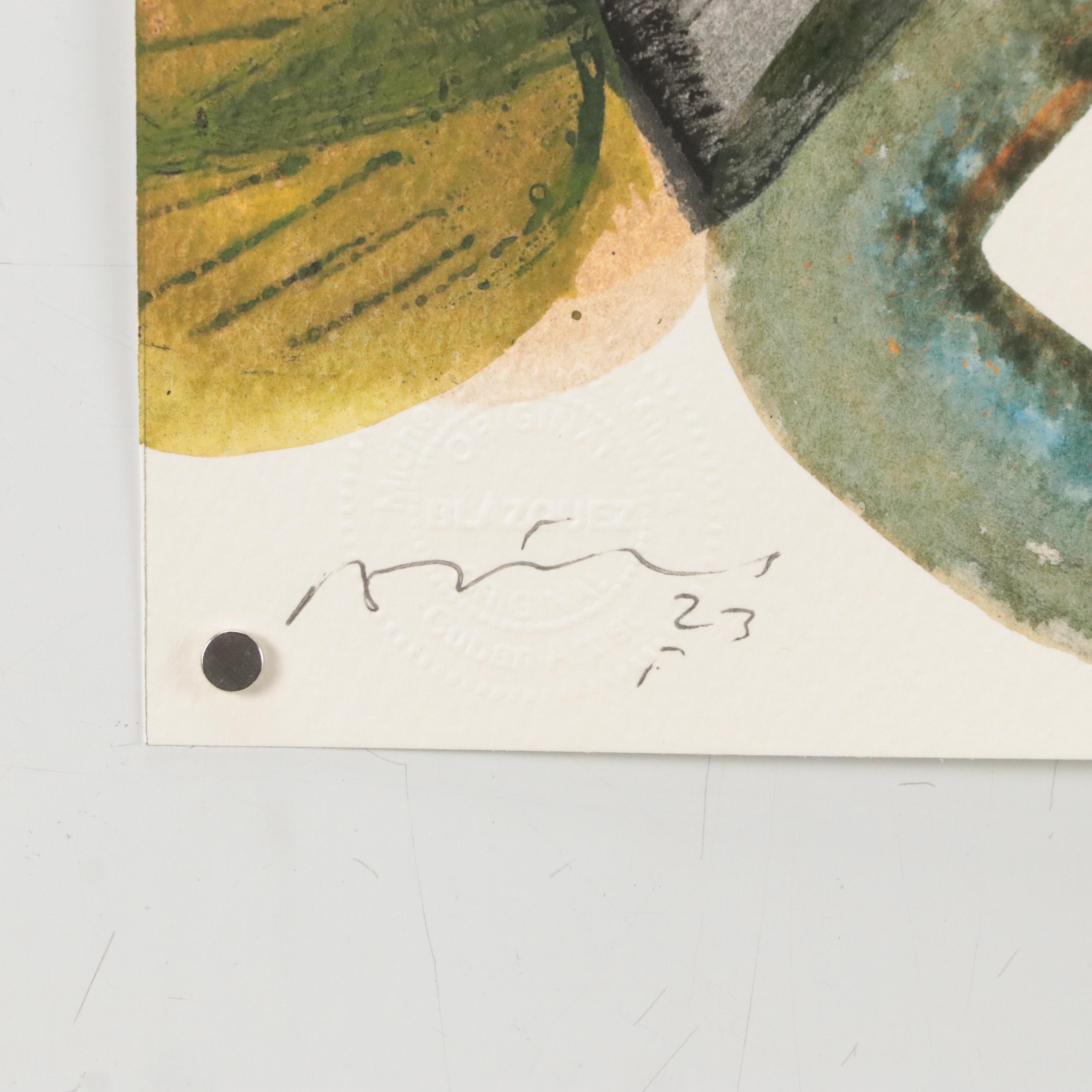 Michel Blázquez Non-Objective Mixed Media Painting, 2023