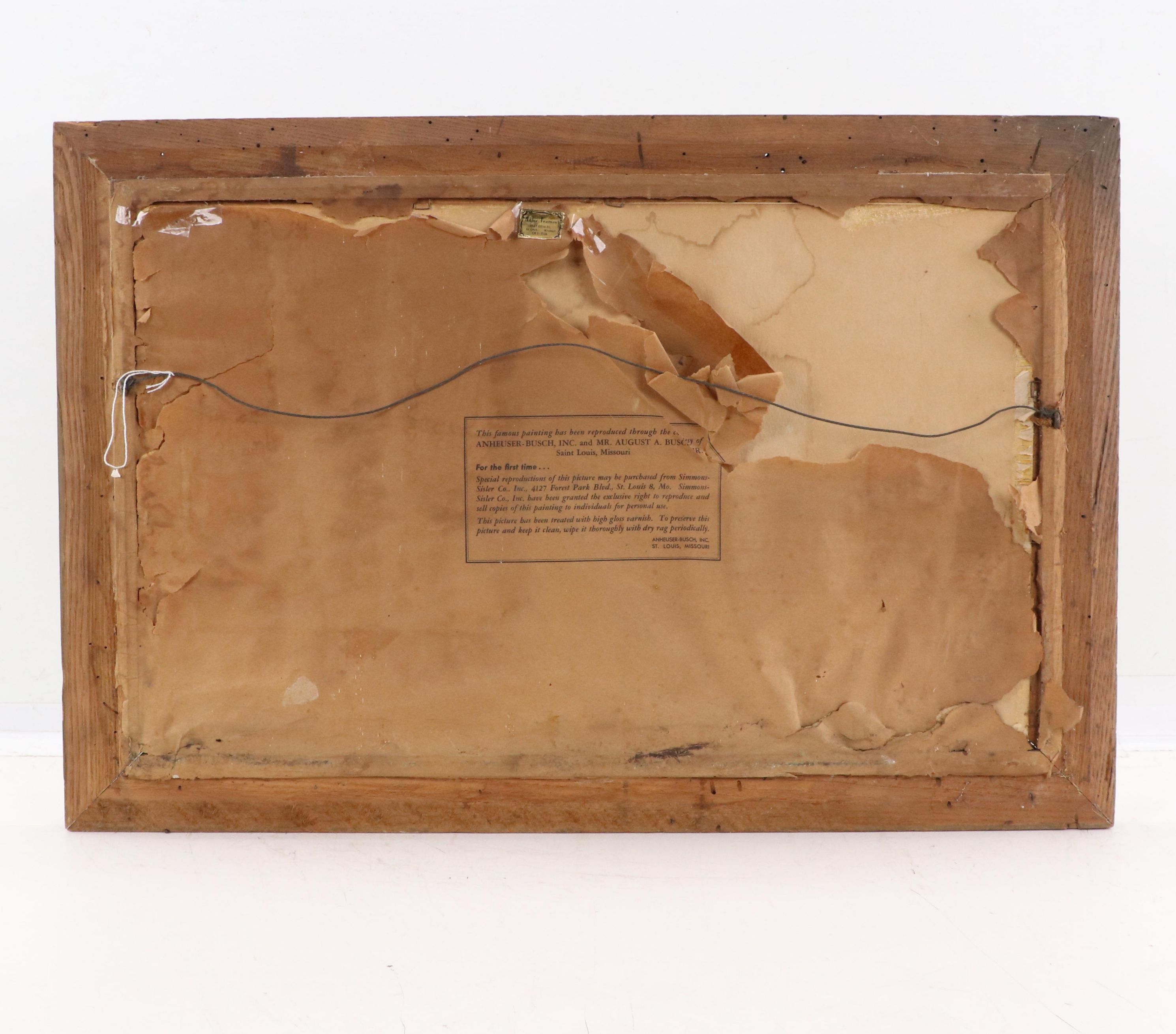 Budweiser Sign "Clydesdale Horses Coming Through the Bauernhof Gate"