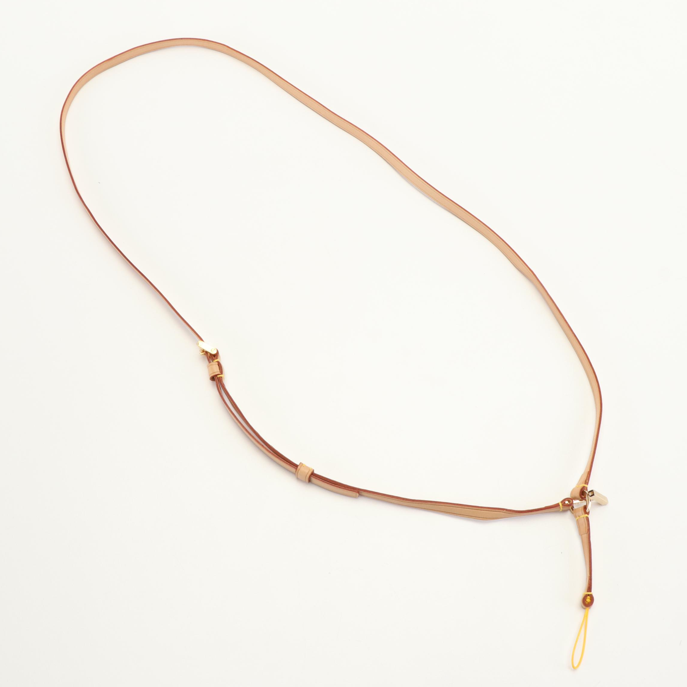 Louis Vuitton  Vachetta Leather Cell Phone Lanyard Neck Strap