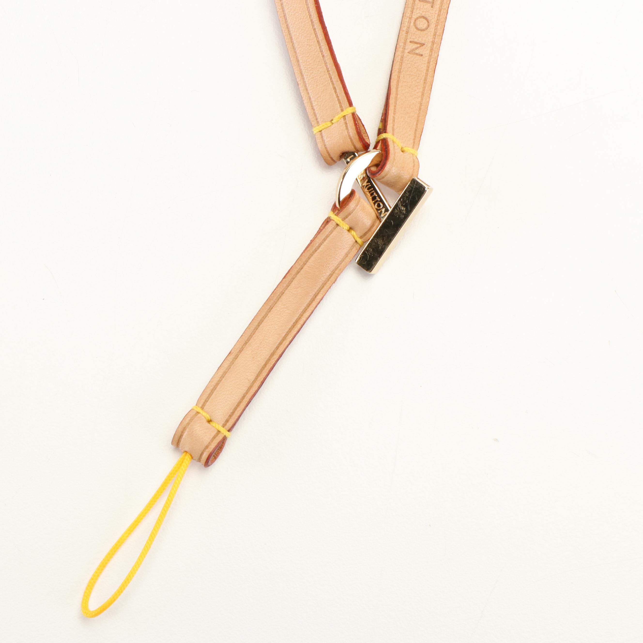 Louis Vuitton  Vachetta Leather Cell Phone Lanyard Neck Strap